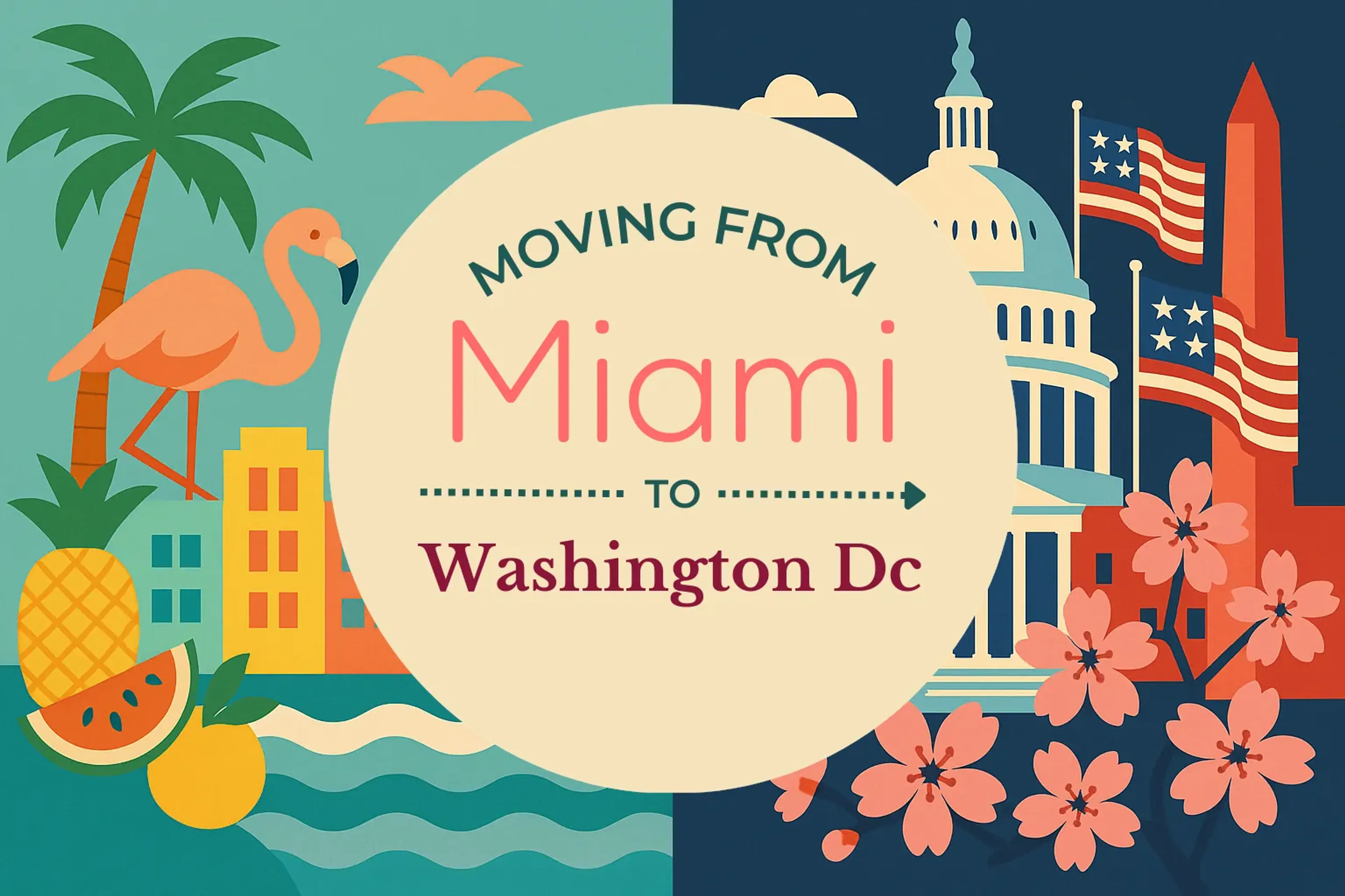 Side-by-side comparison of Miami to Washington DC moving companies