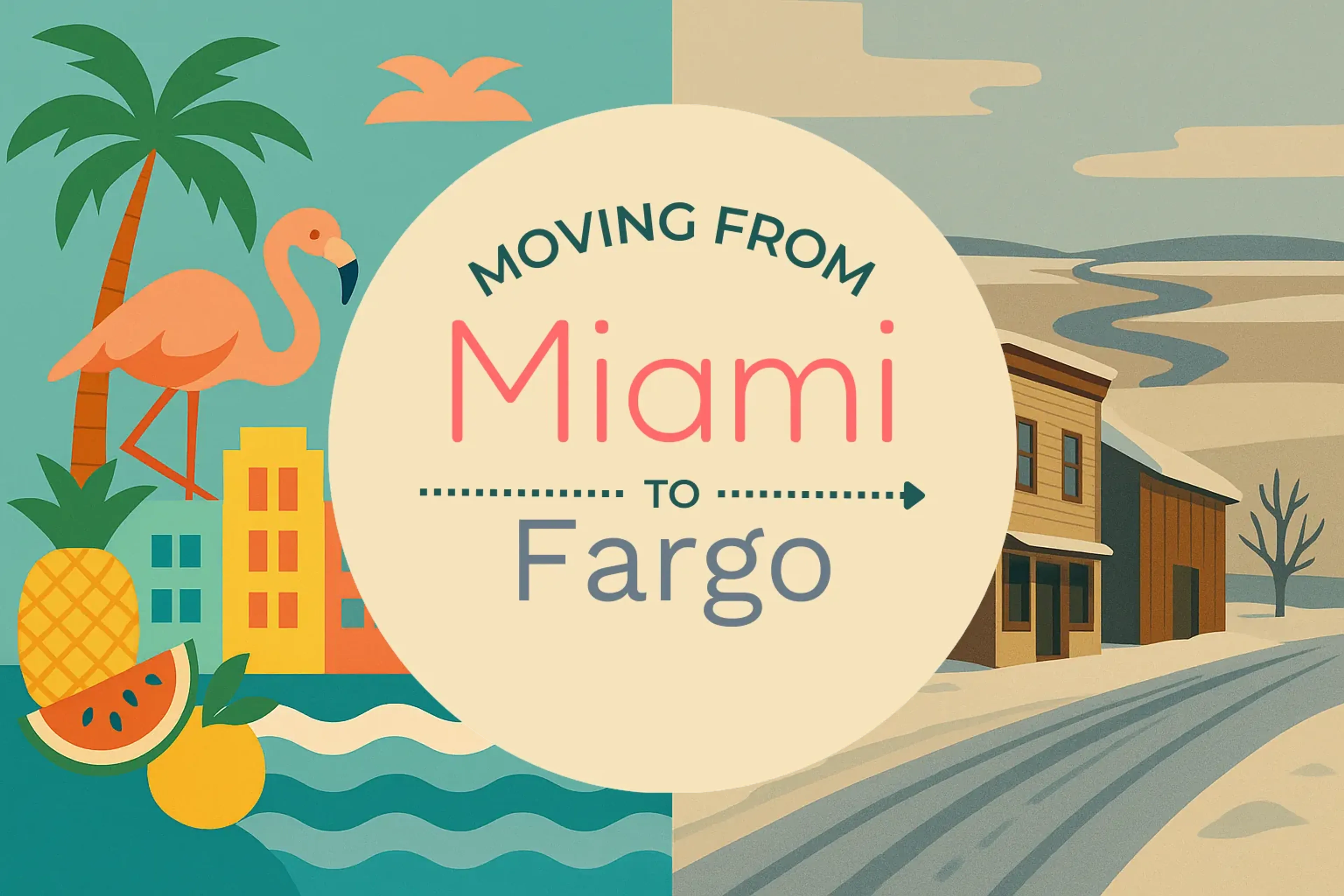 Side-by-side comparison of Miami to Fargo moving companies