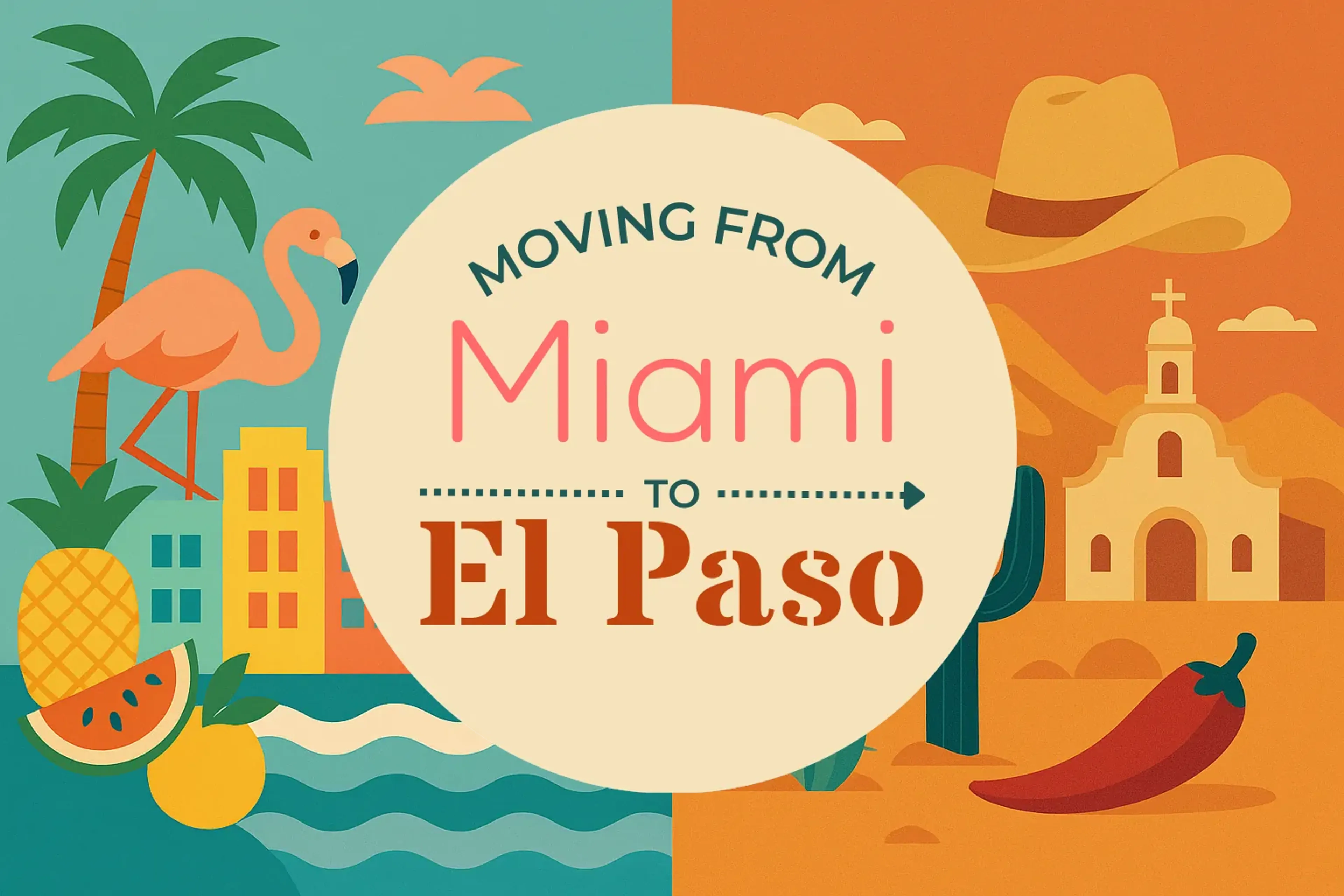 Side-by-side comparison of Miami to El Paso moving companies