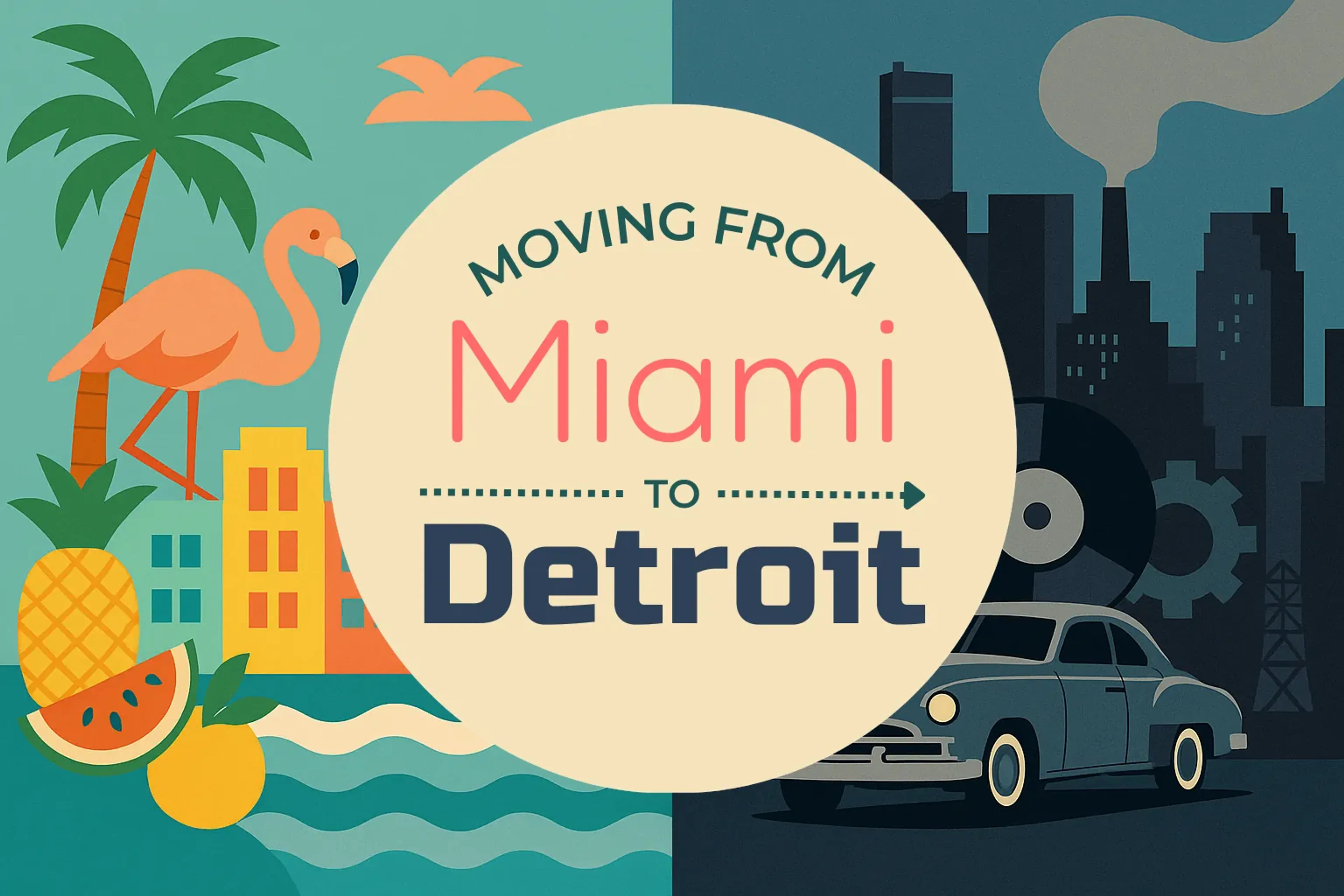 Side-by-side comparison of Miami to Detroit moving companies