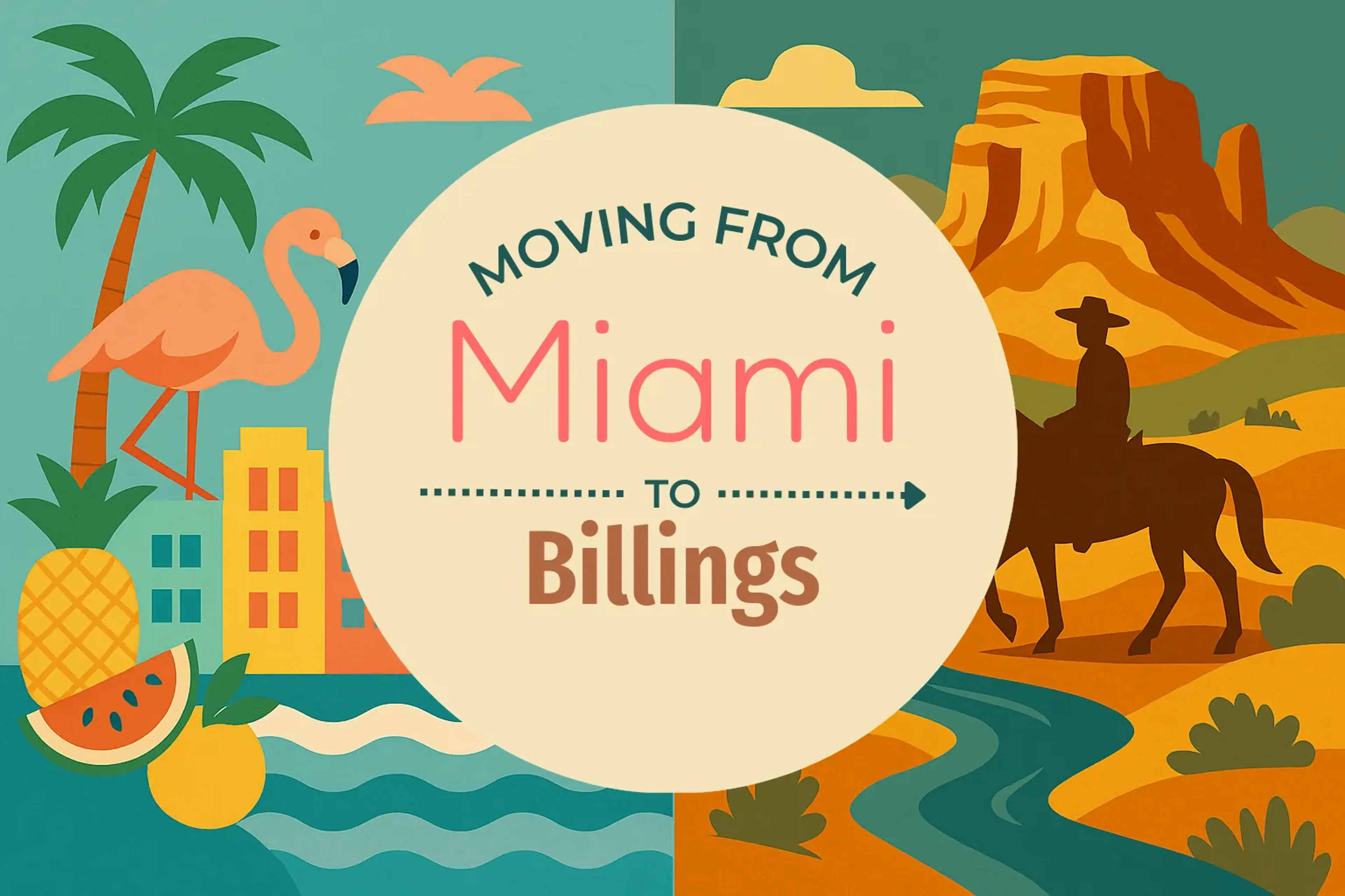 Side-by-side comparison of Miami to Billings moving companies