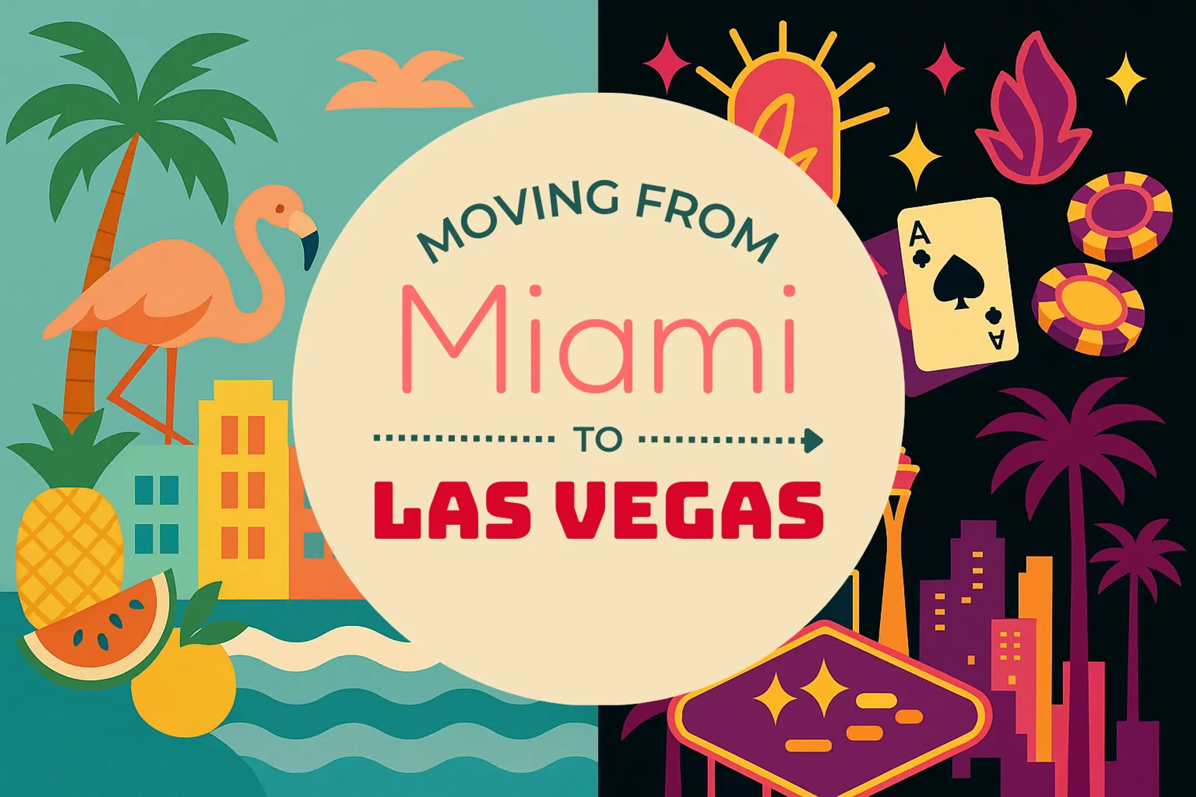 Side-by-side comparison of Miami to Las Vegas moving companies