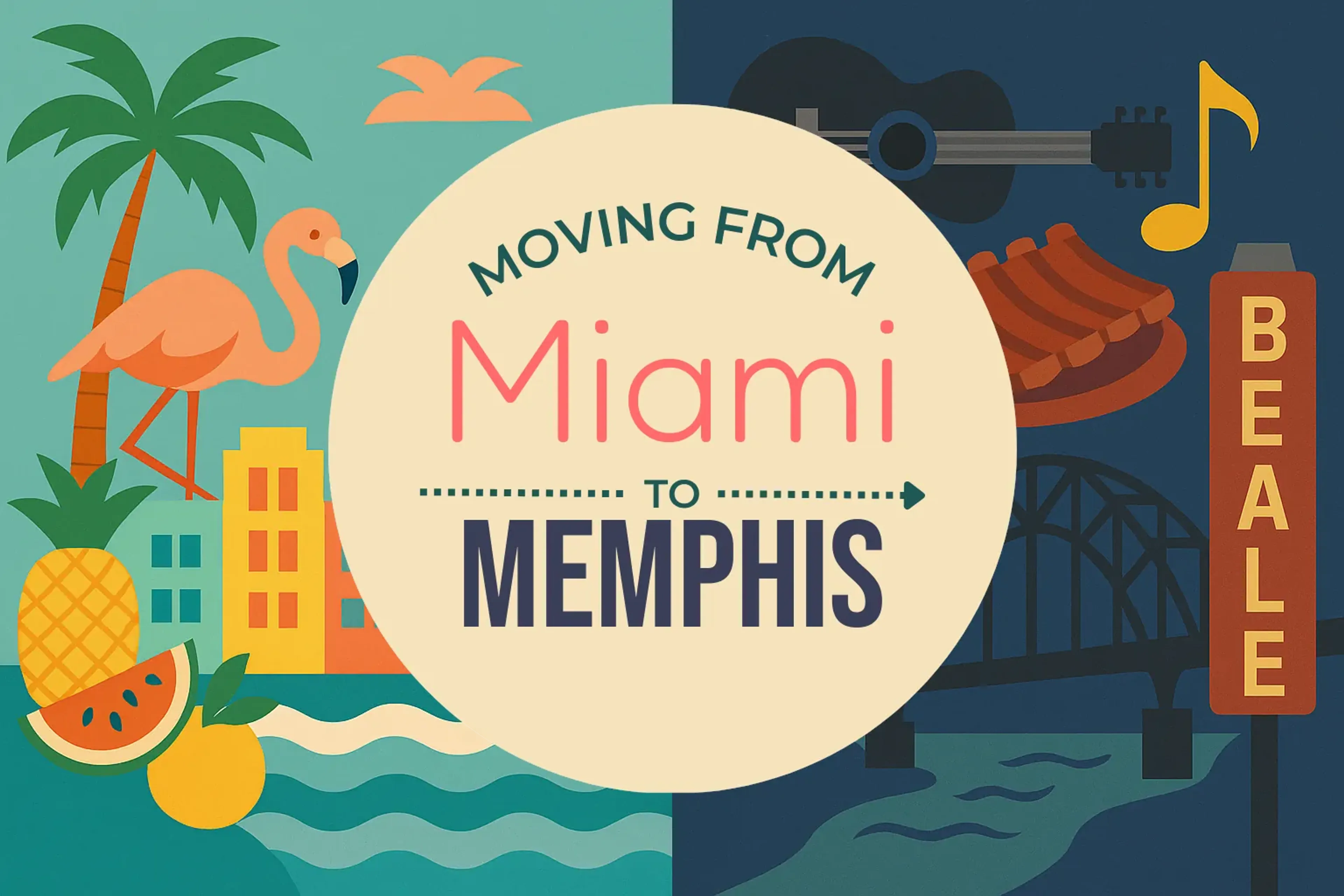 Side-by-side comparison of Miami to Memphis moving companies