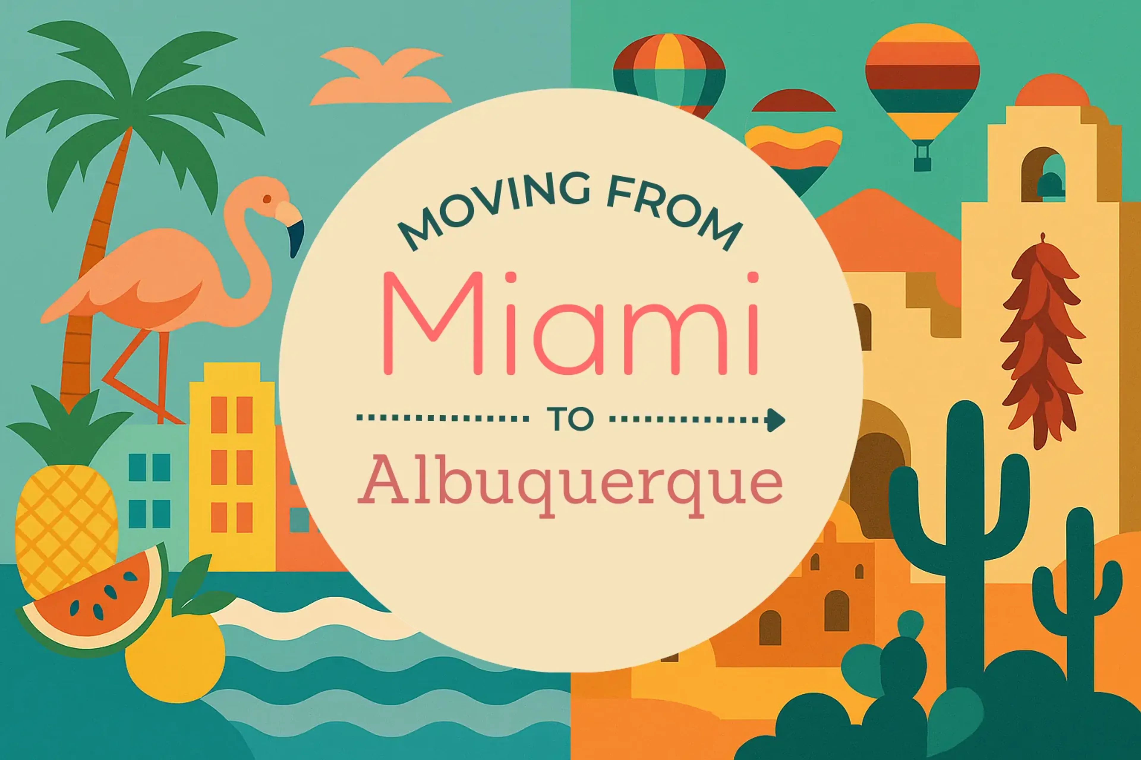 Side-by-side comparison of Miami to Albuquerque moving companies