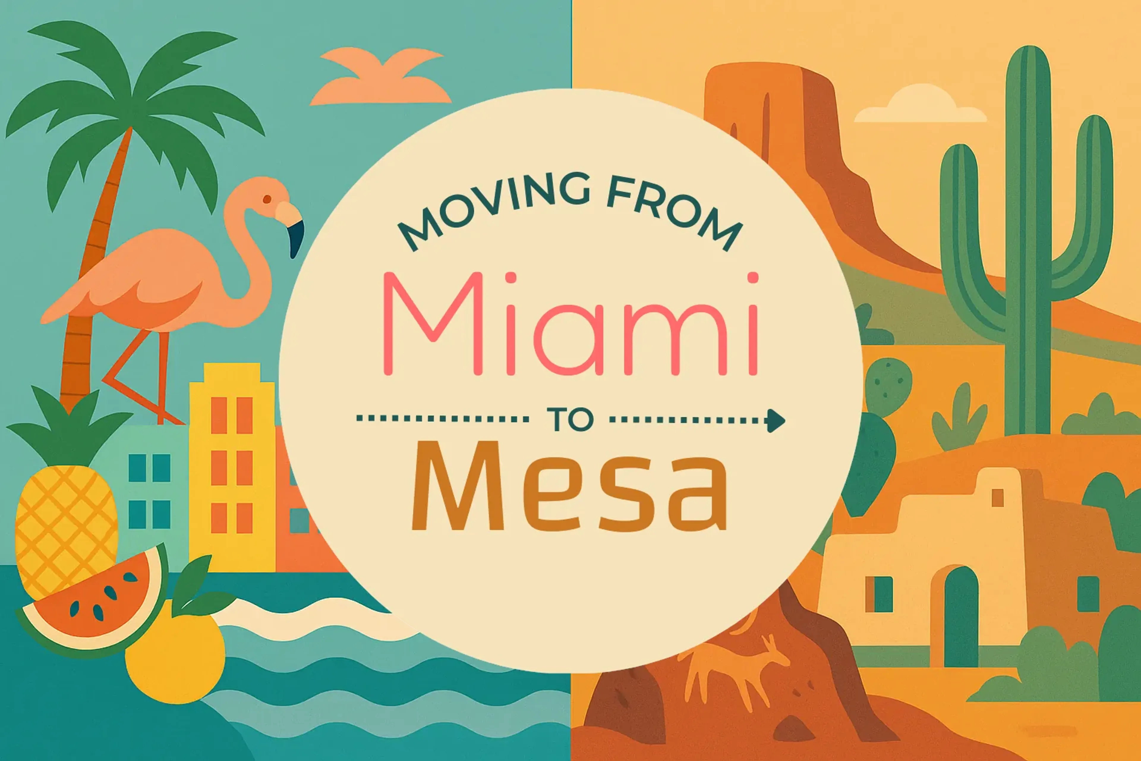Side-by-side comparison of Miami to Mesa moving companies