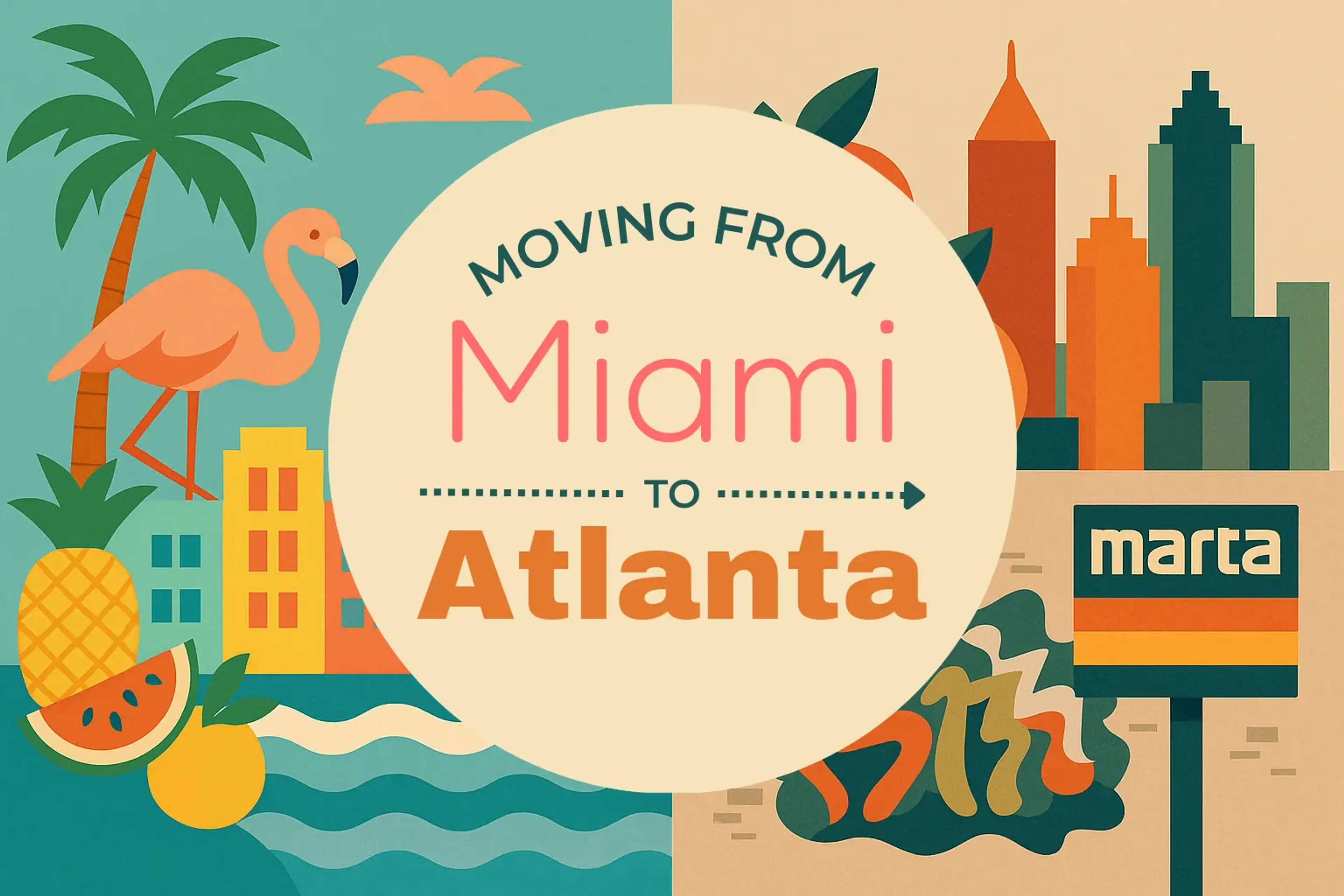 Side-by-side comparison of Miami to Atlanta moving companies