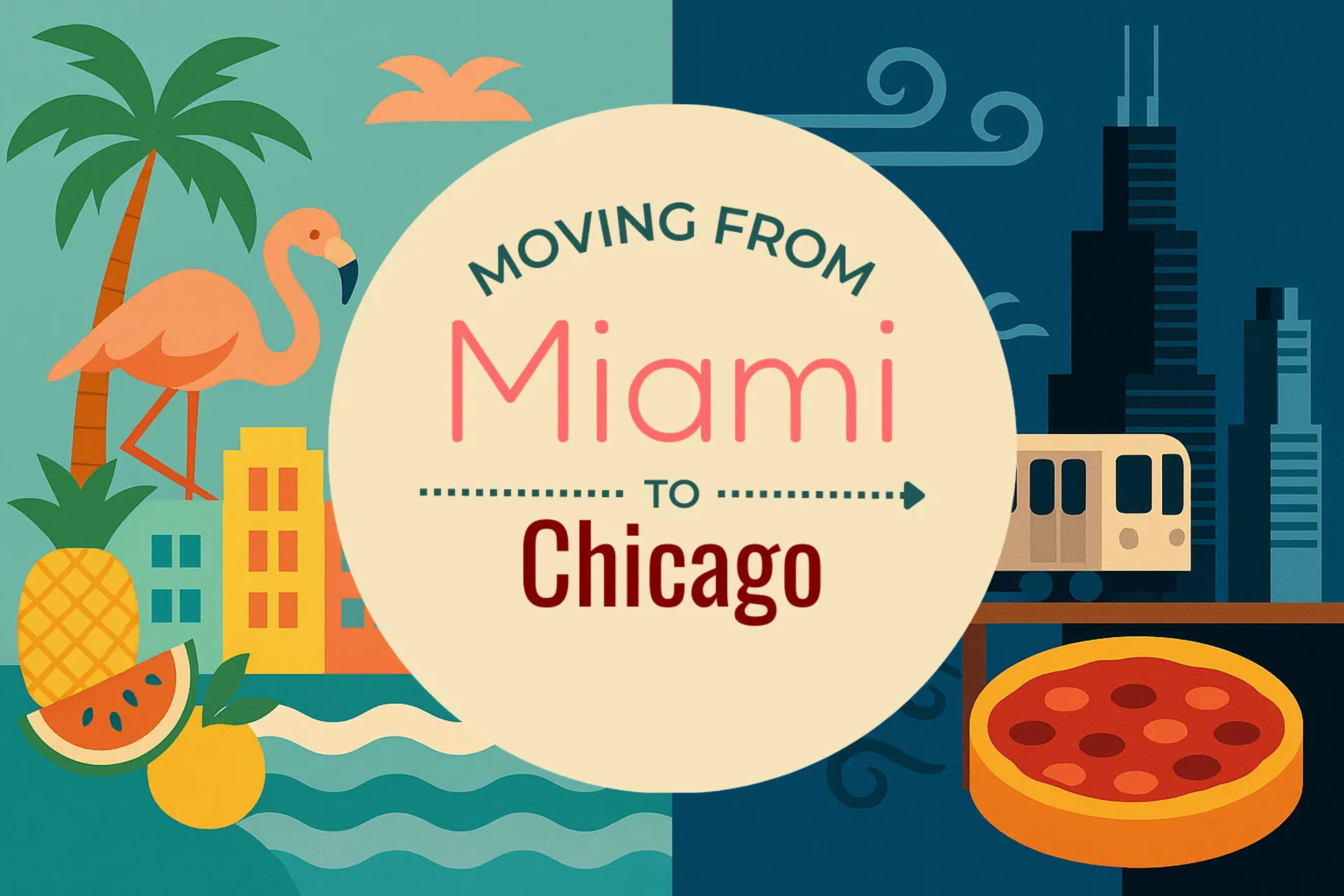 Side-by-side comparison of Miami to Chicago moving companies