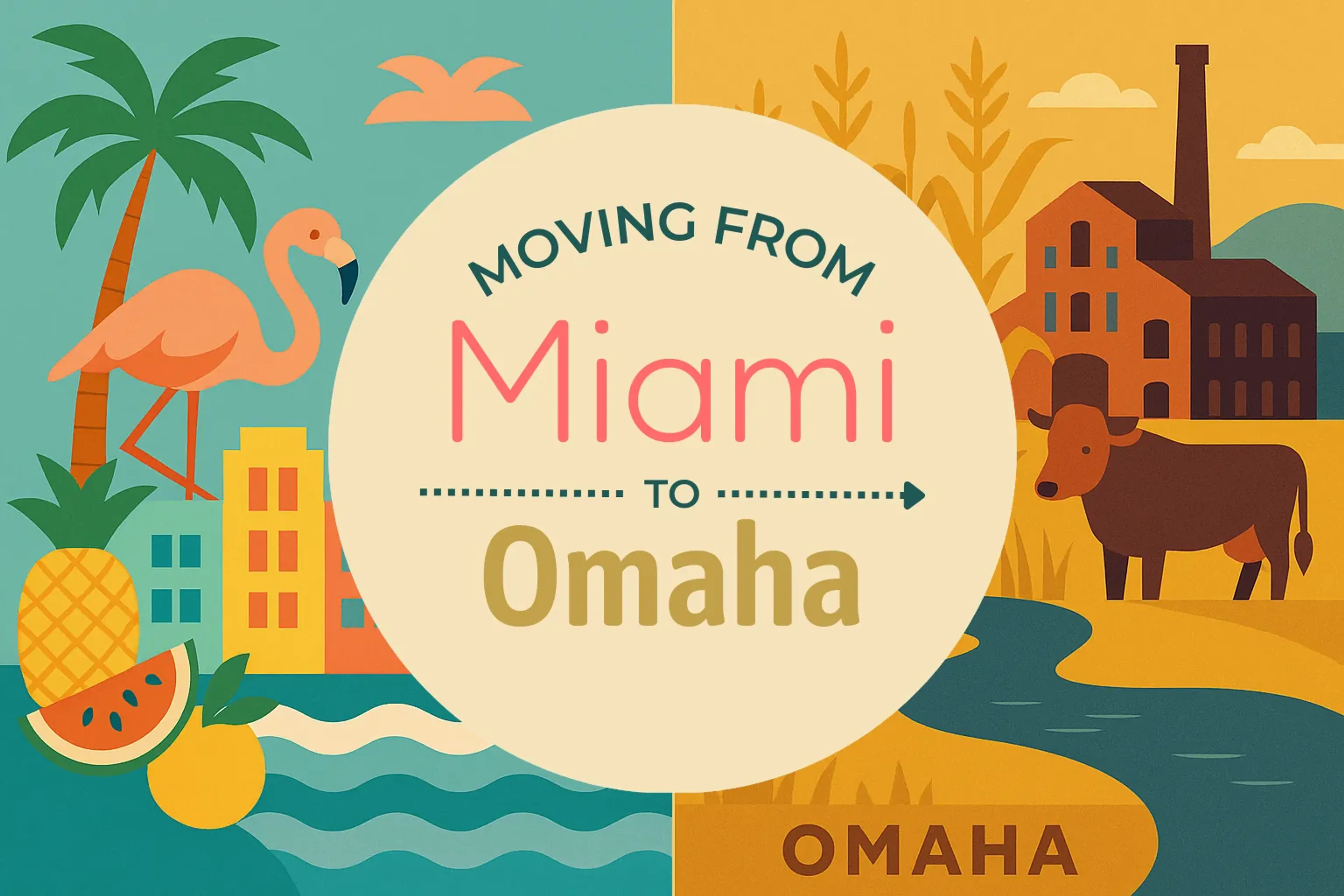 Side-by-side comparison of Miami to Omaha moving companies