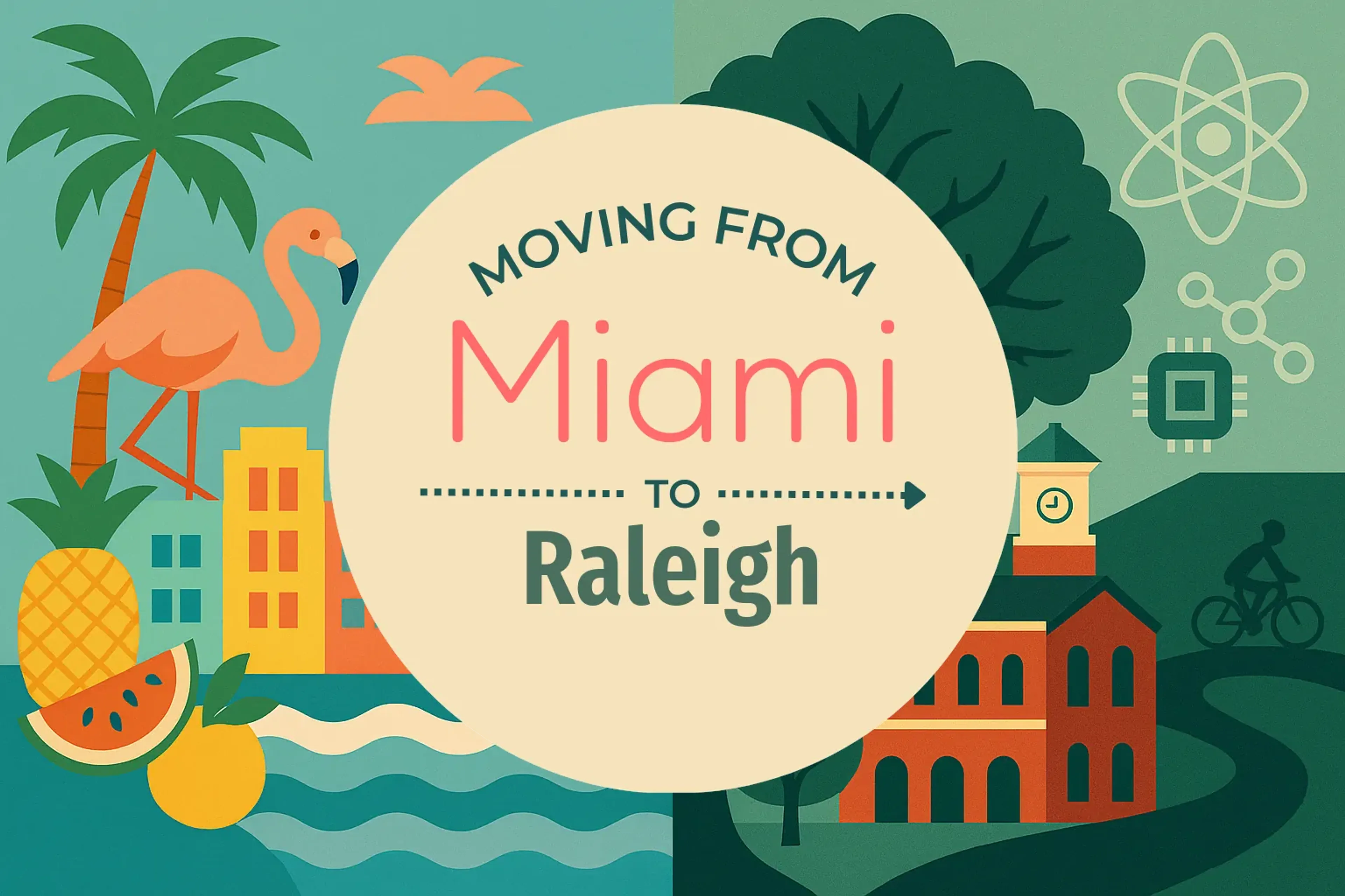 Side-by-side comparison of Miami to Raleigh moving companies