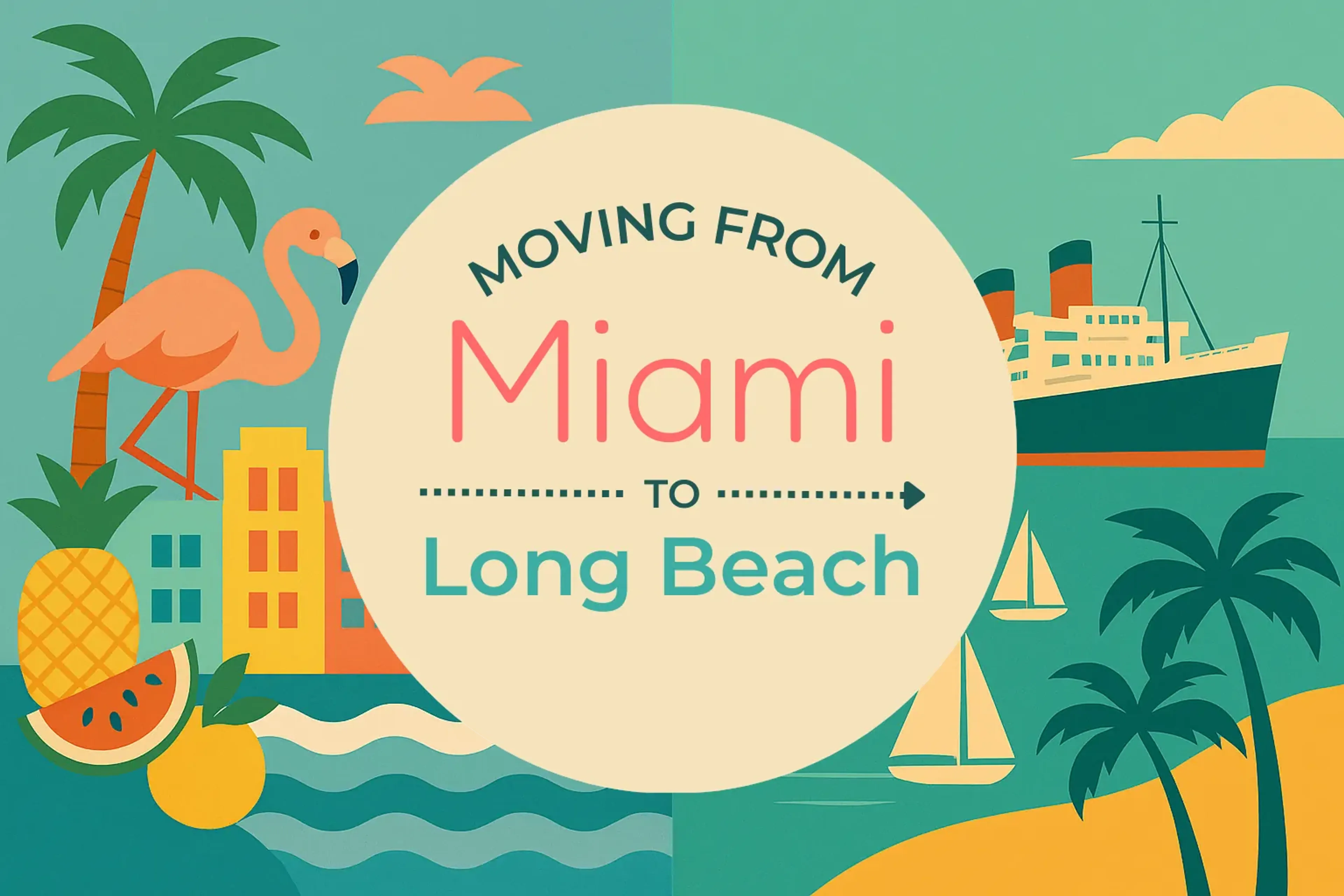 Side-by-side comparison of Miami to Long Beach moving companies