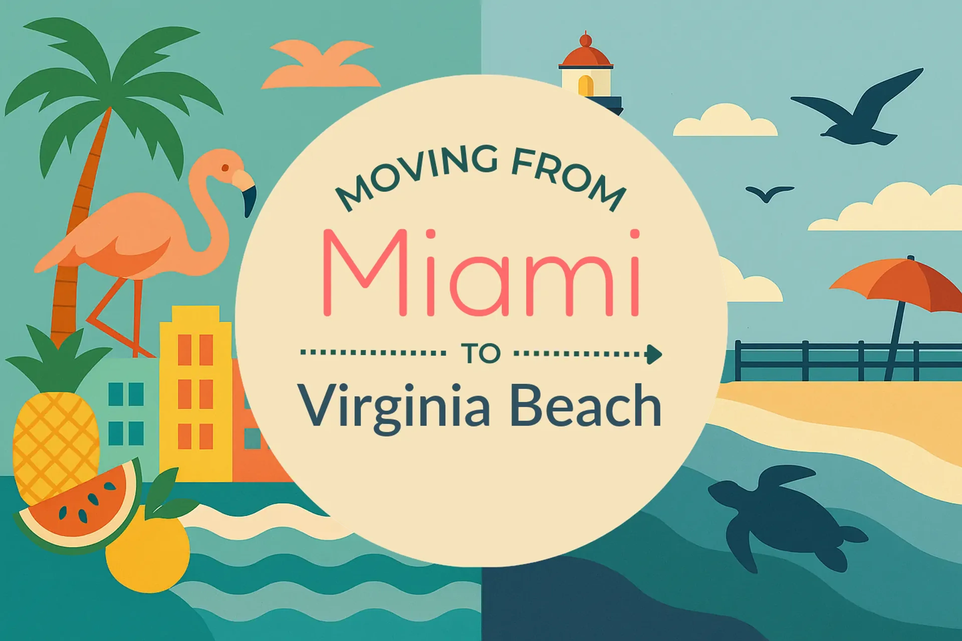 Side-by-side comparison of Miami to Virginia Beach moving companies