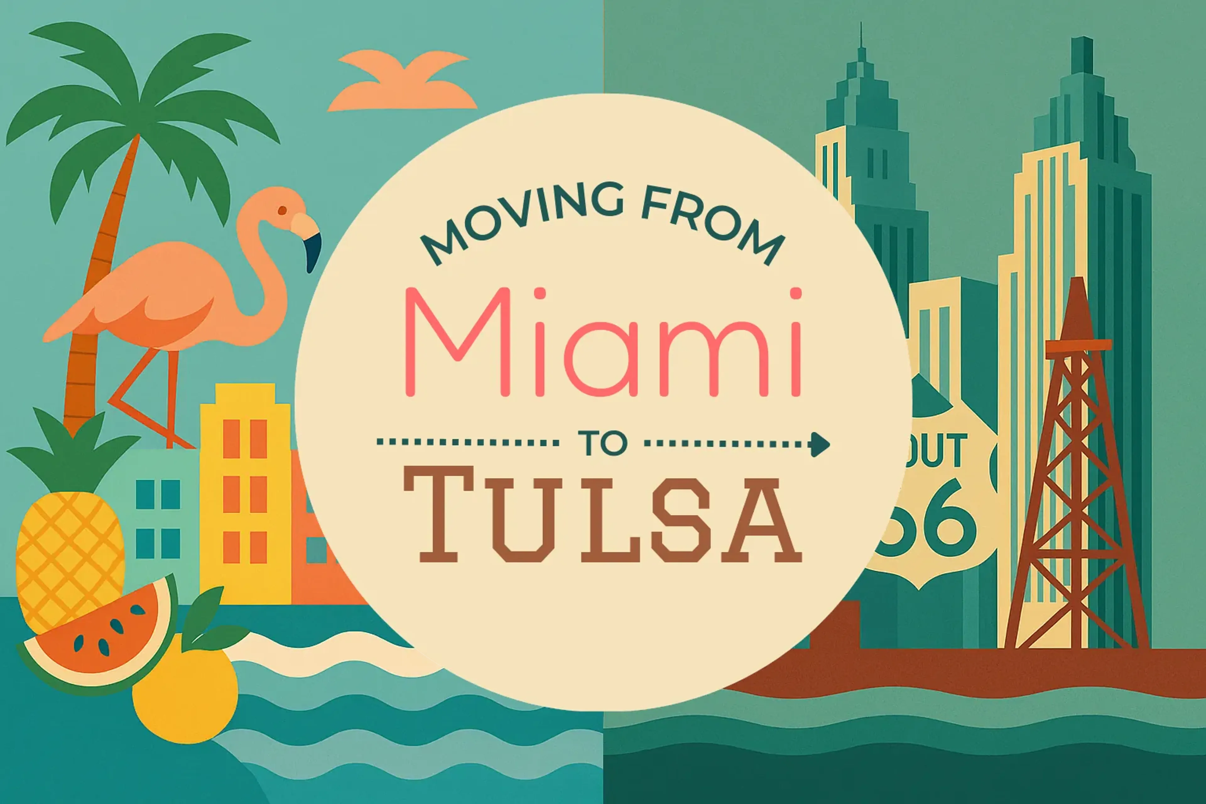Side-by-side comparison of Miami to Tulsa moving companies