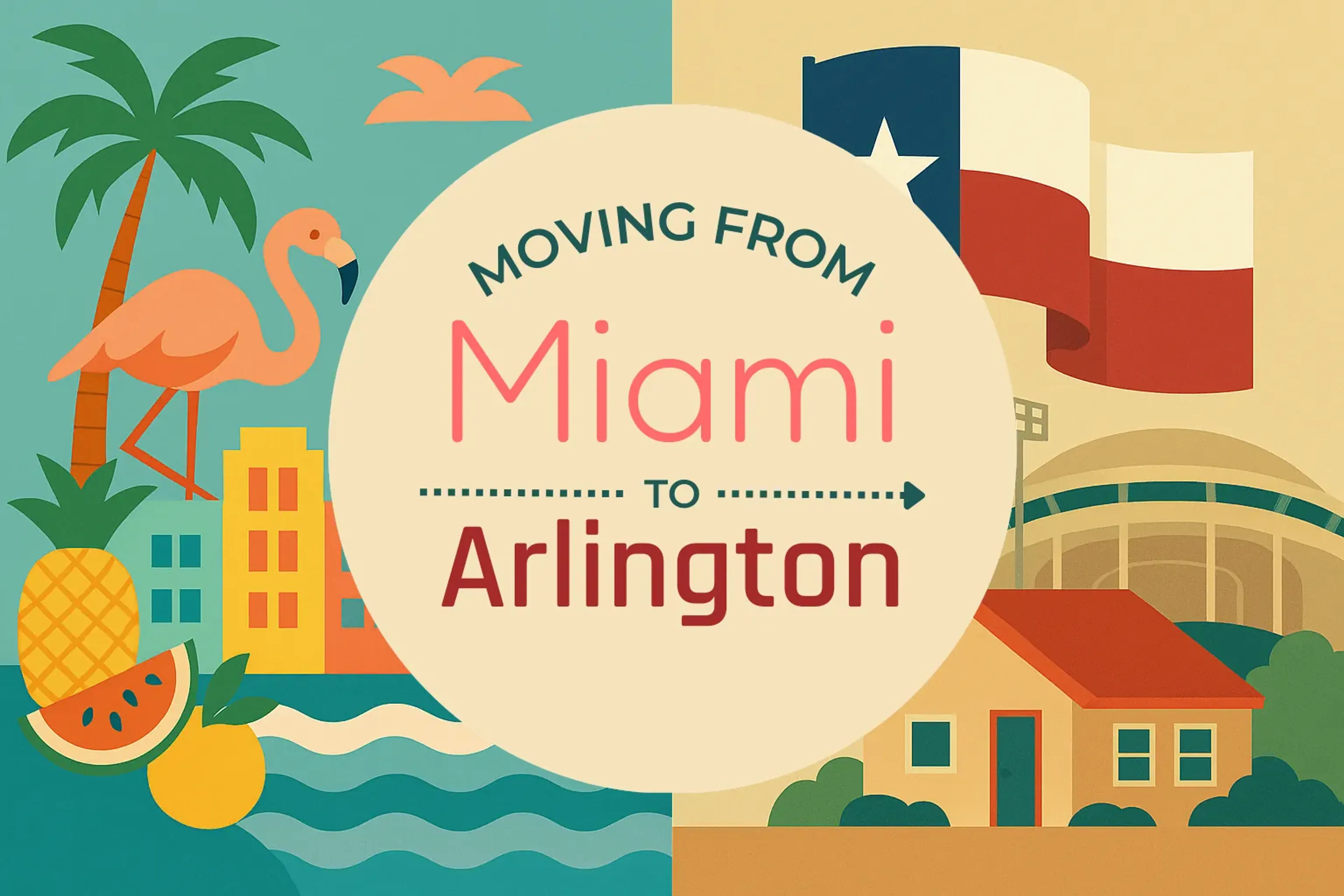 Side-by-side comparison of Miami to Arlington moving companies