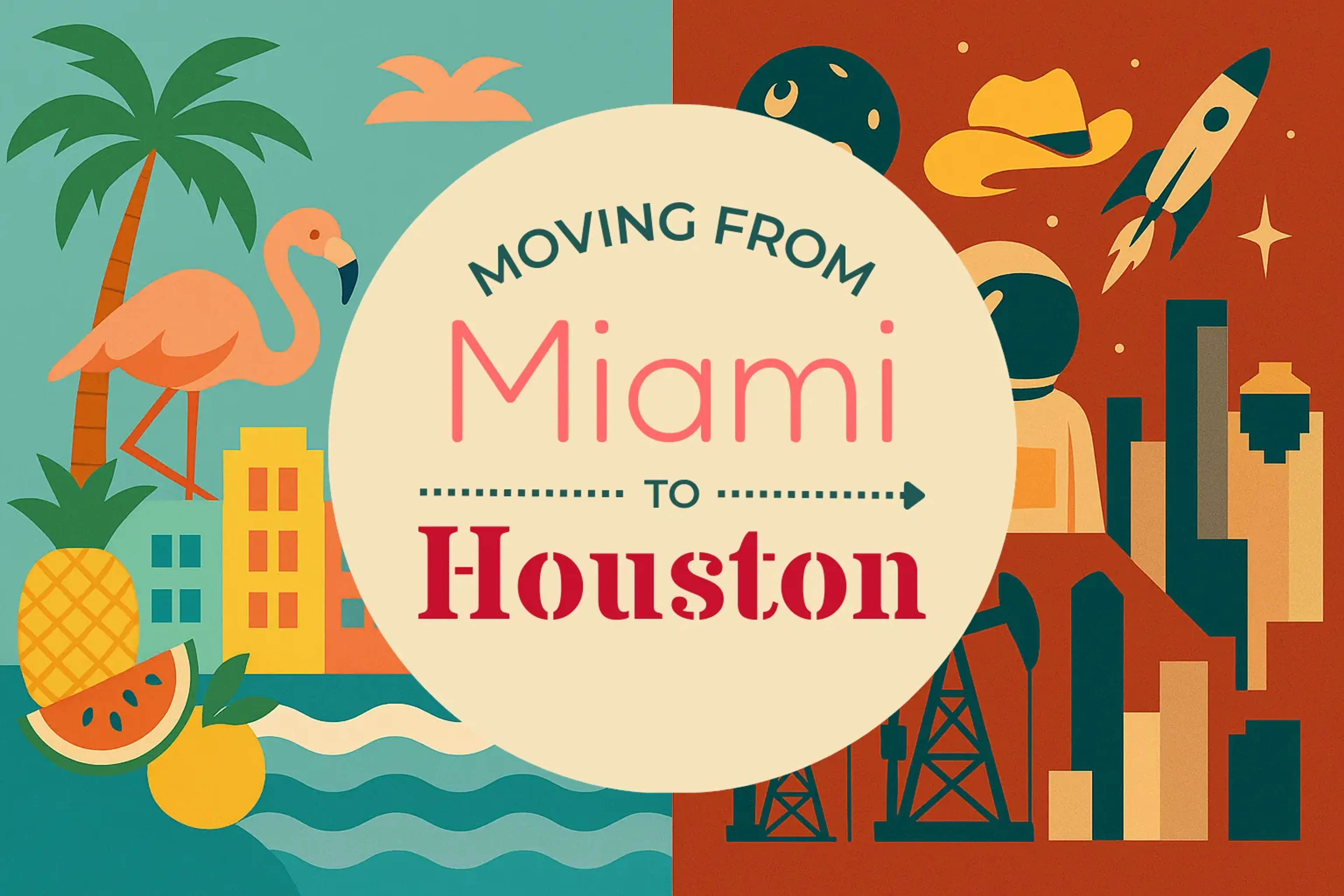 Side-by-side comparison of Miami to Houston moving companies