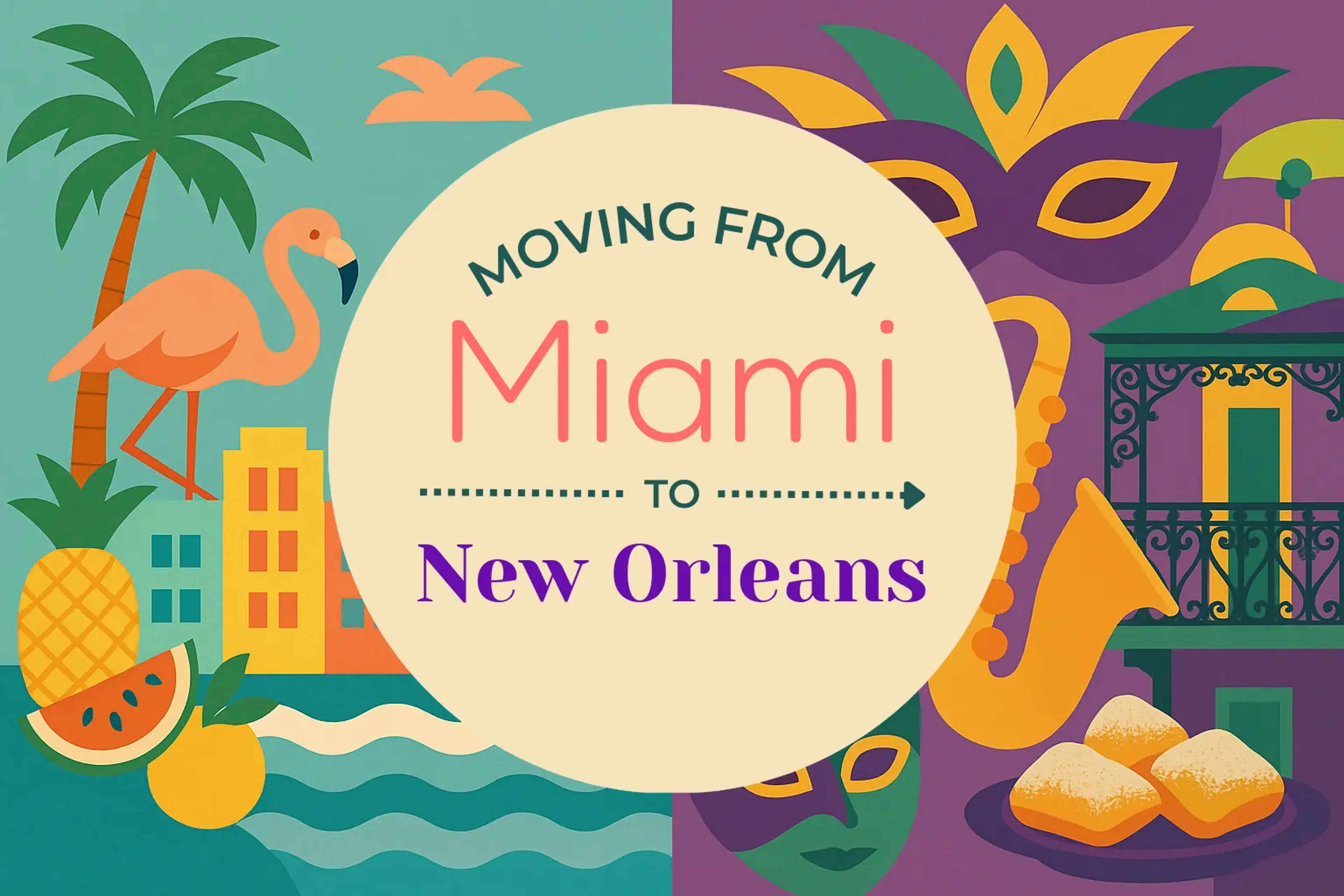 Side-by-side comparison of Miami to New Orleans moving companies