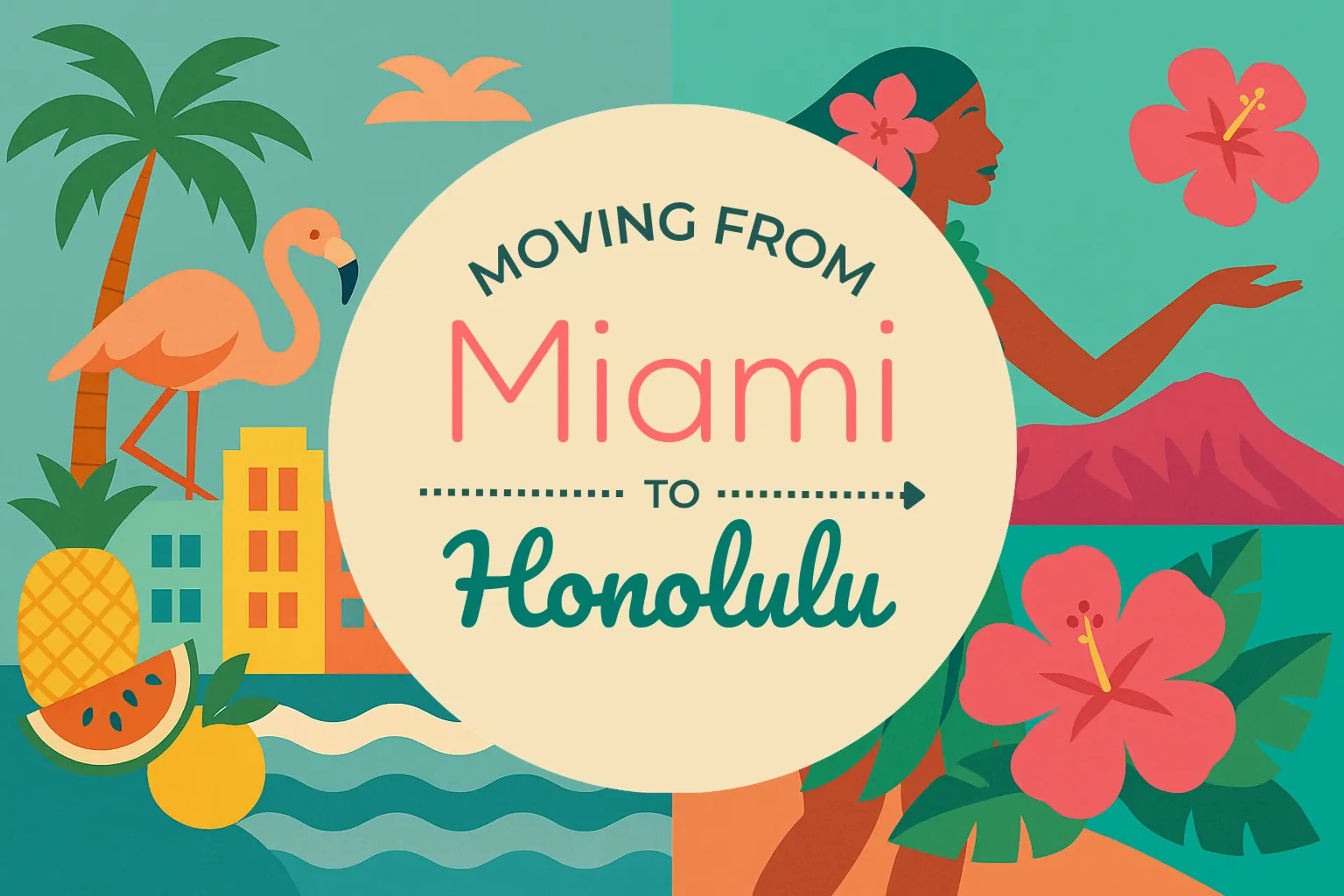 Side-by-side comparison of Miami to Honolulu moving companies