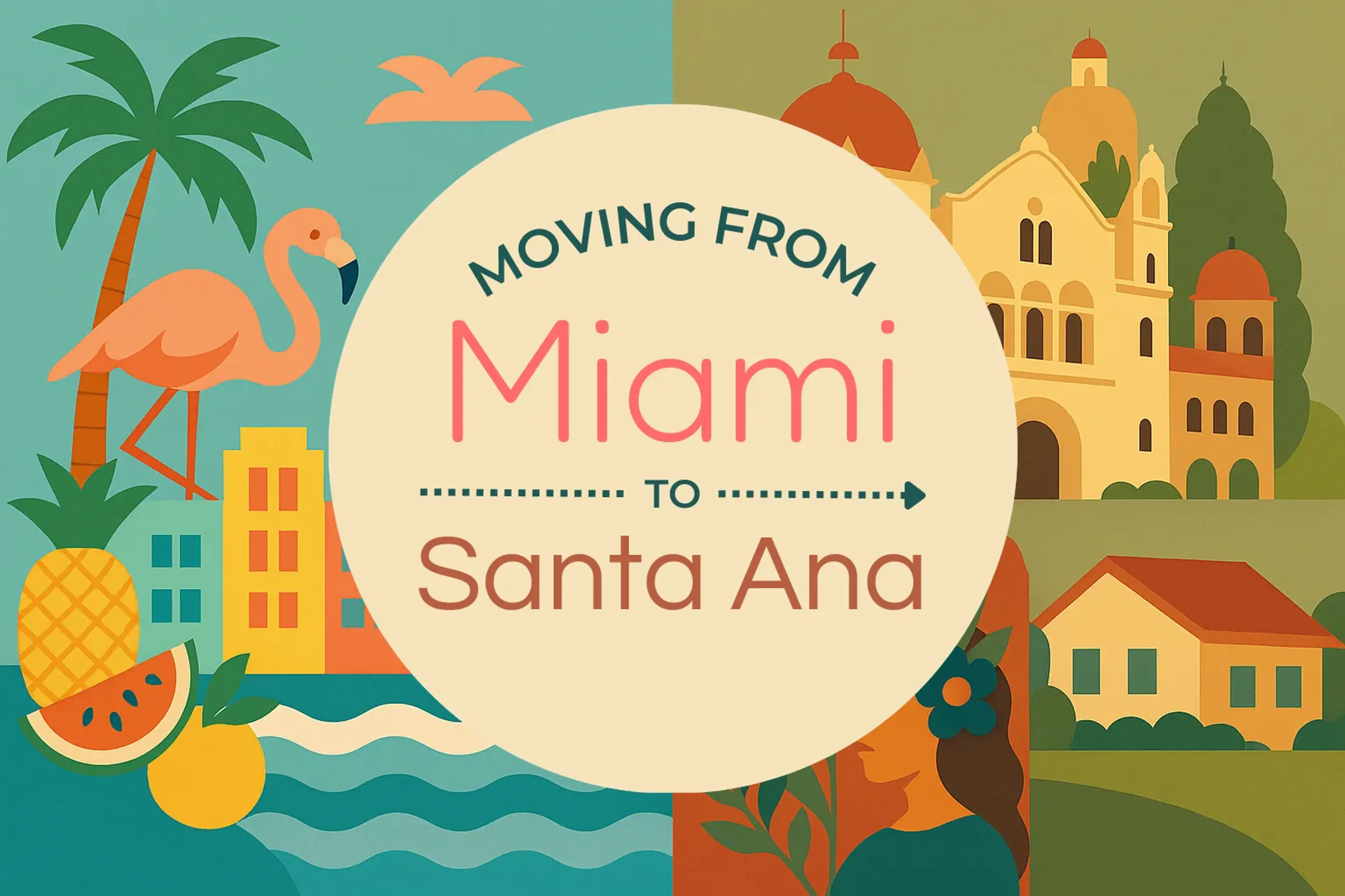 Side-by-side comparison of Miami to Santa Ana moving companies