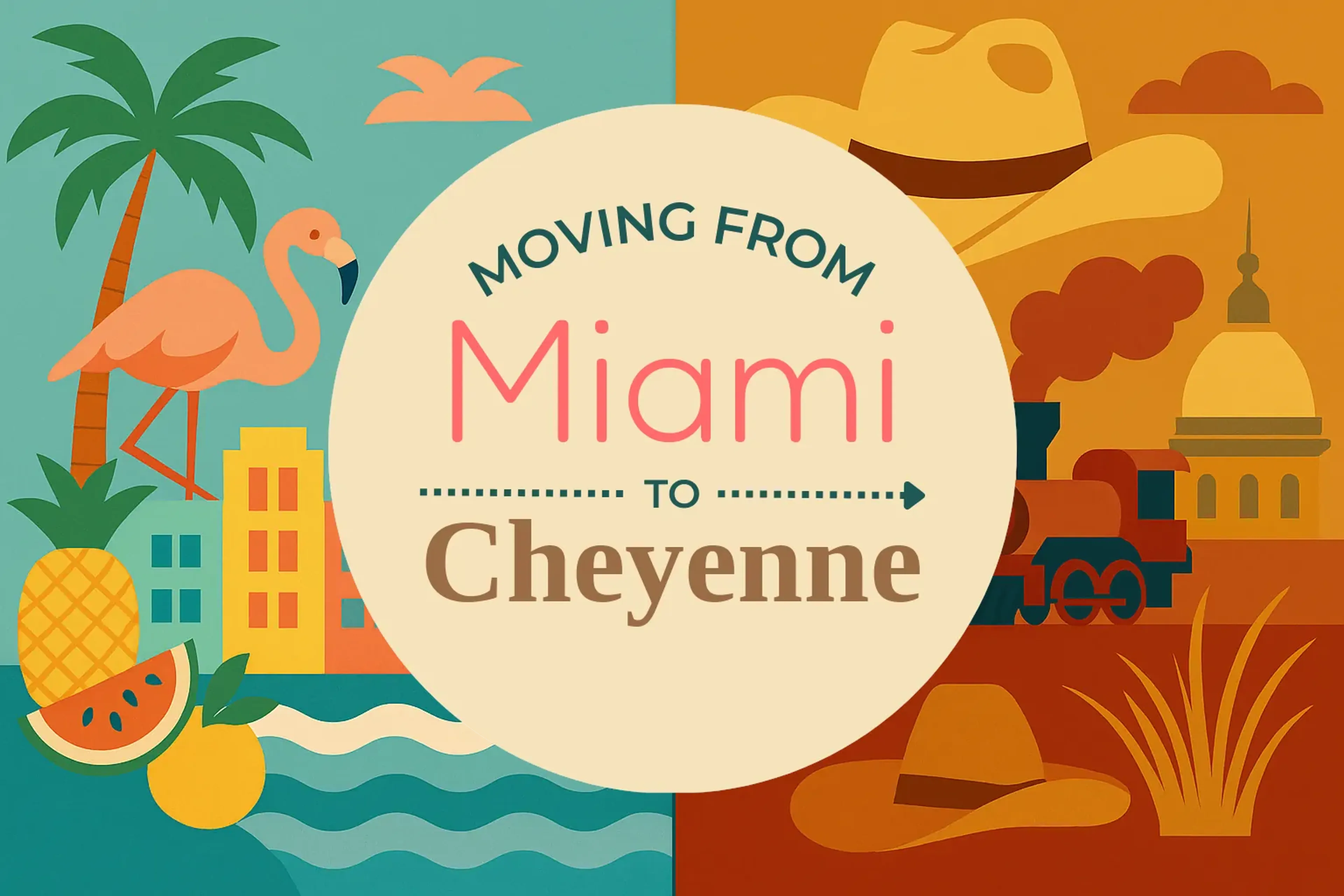 Side-by-side comparison of Miami to Cheyenne moving companies