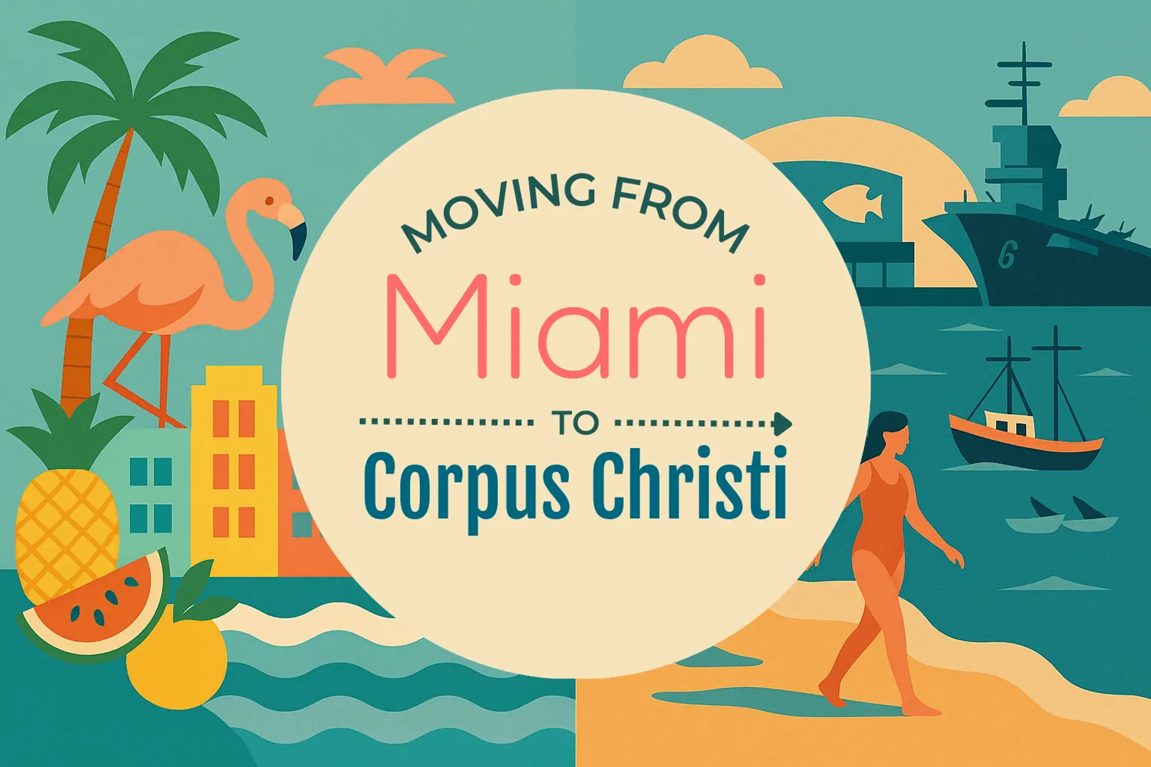 Side-by-side comparison of Miami to Corpus Christi moving companies