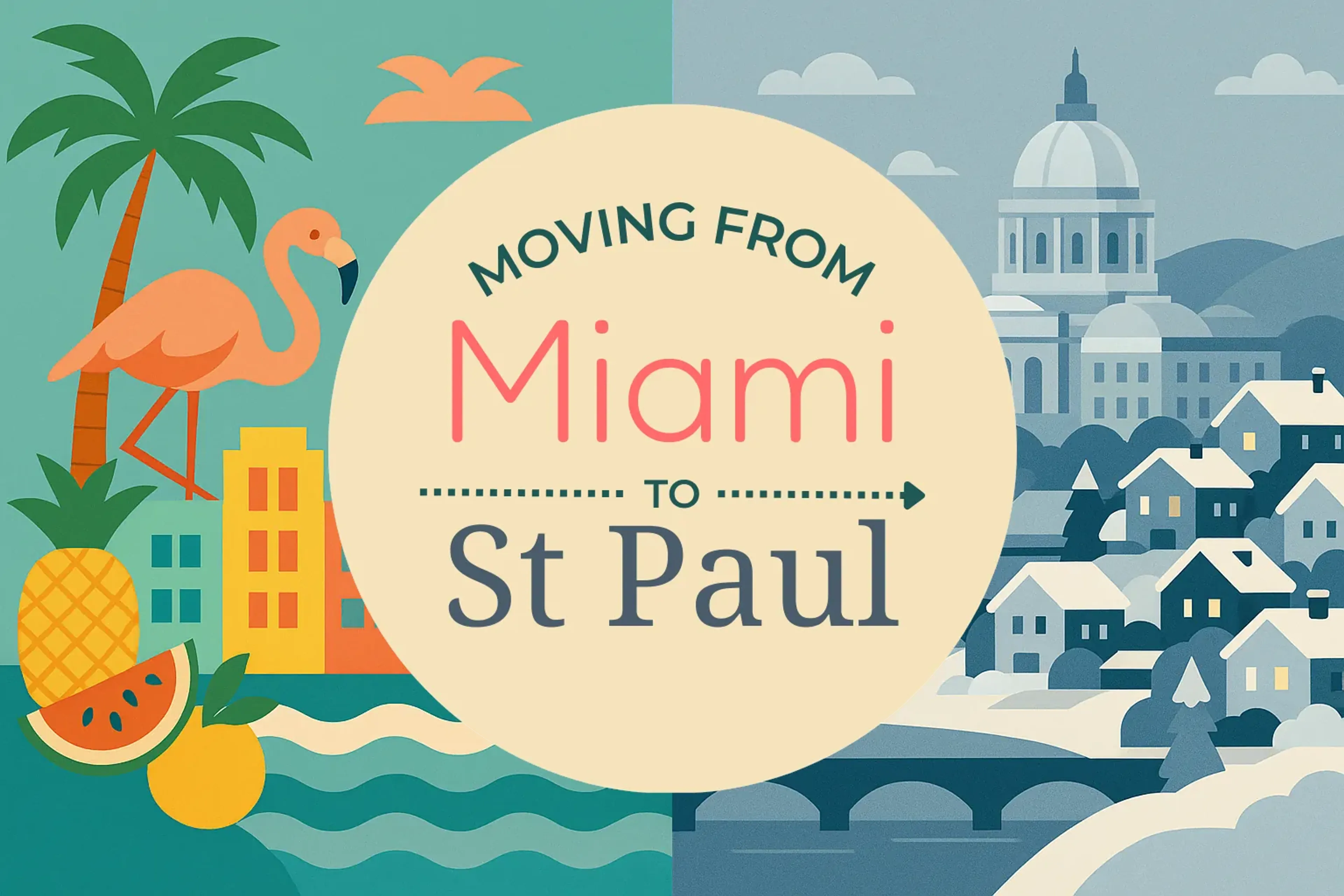 Side-by-side comparison of Miami to St. Paul moving companies