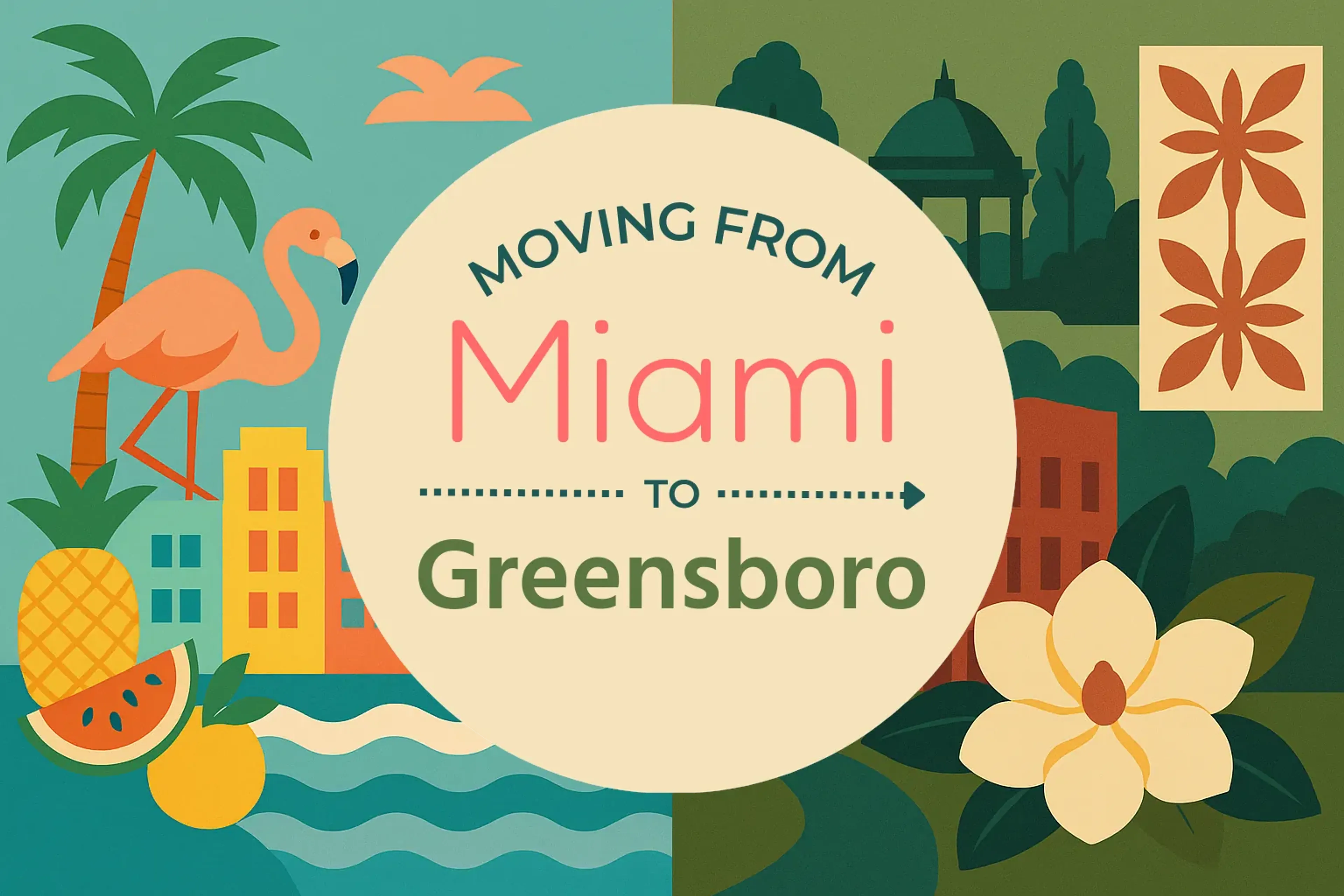 Side-by-side comparison of Miami to Greensboro moving companies
