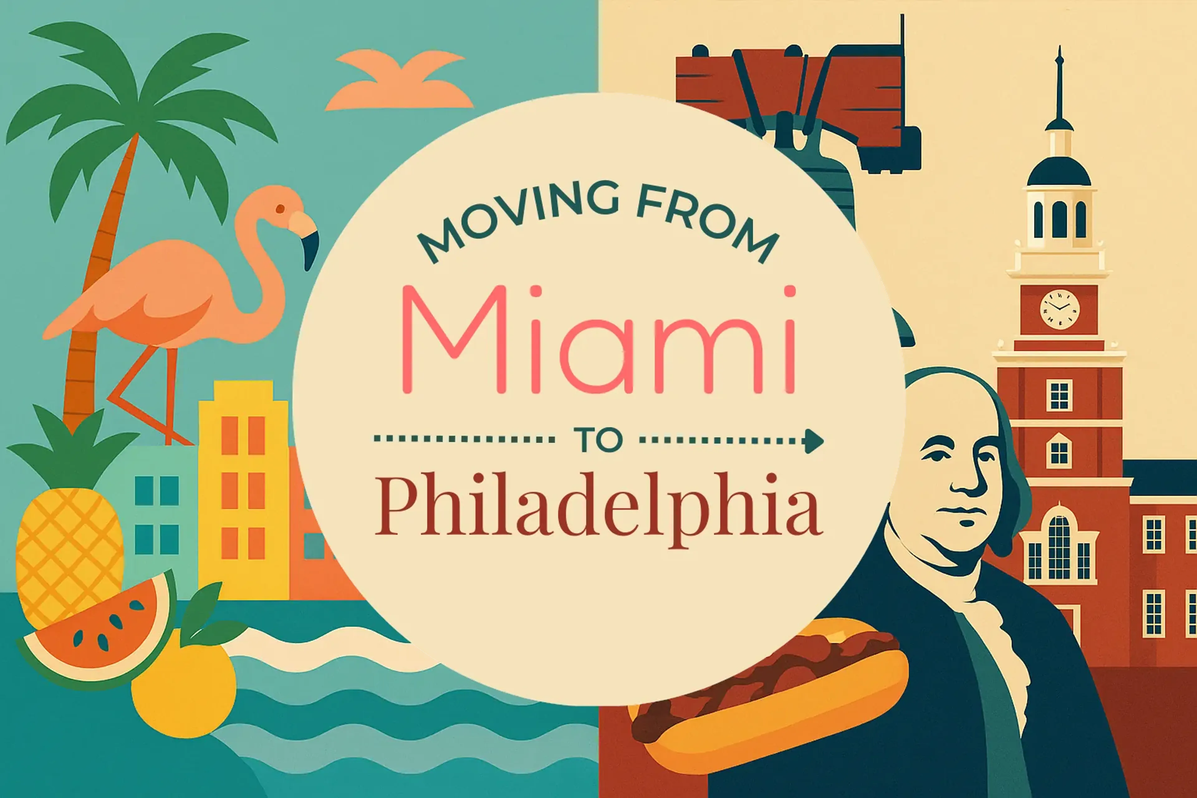 Side-by-side comparison of Miami to Philadelphia moving companies