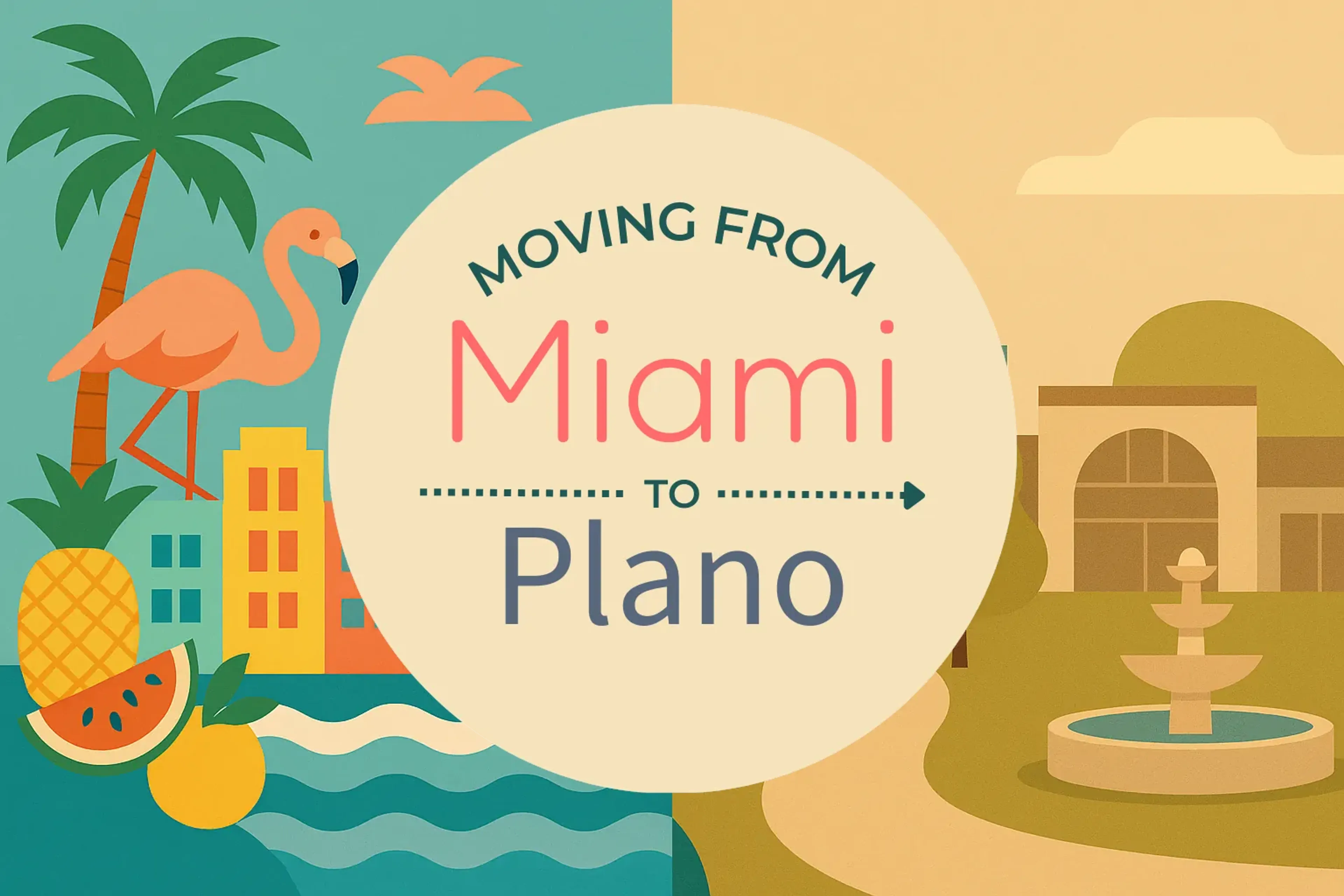Side-by-side comparison of Miami to Plano moving companies