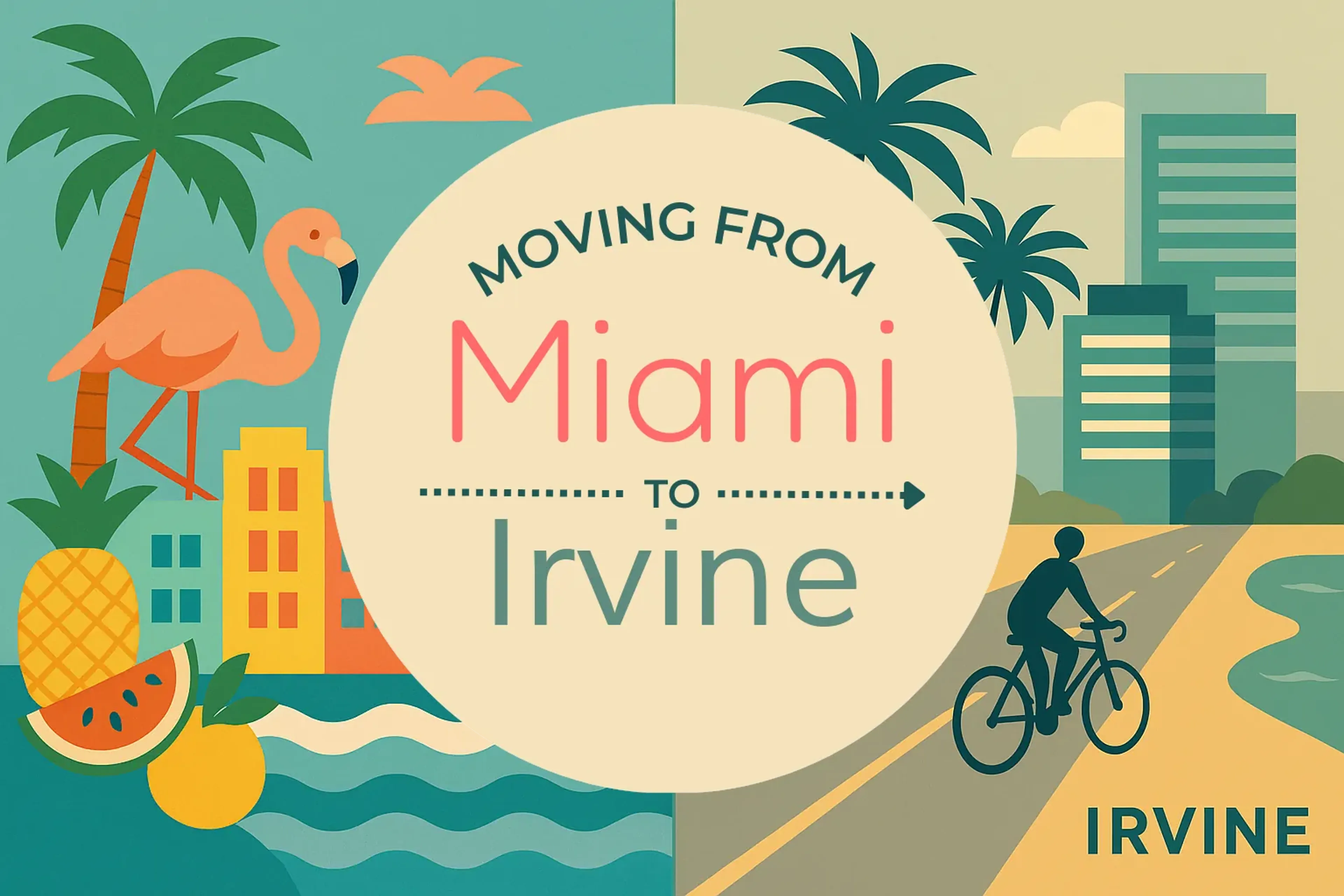 Side-by-side comparison of Miami to Irvine moving companies
