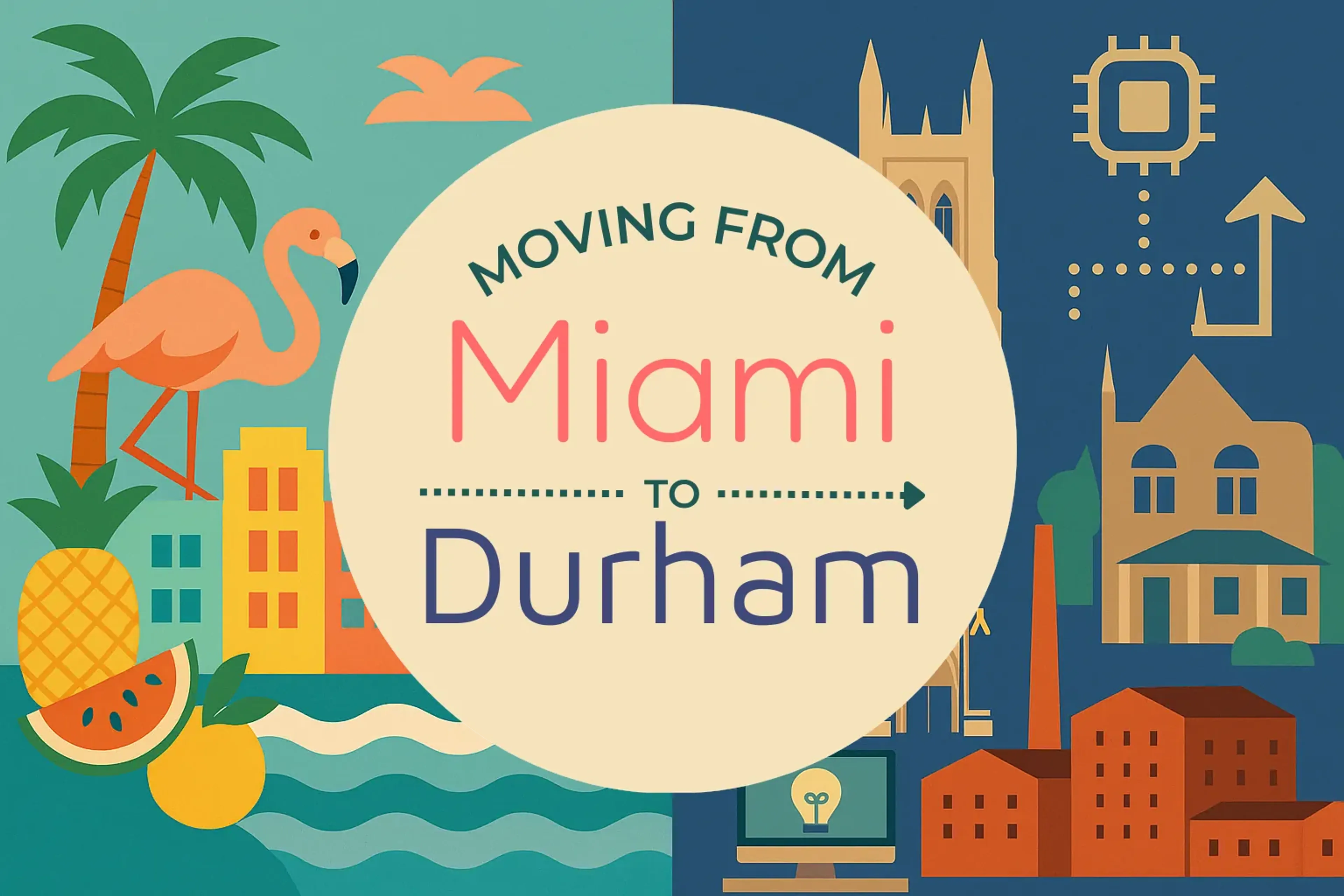 Side-by-side comparison of Miami to Durham moving companies