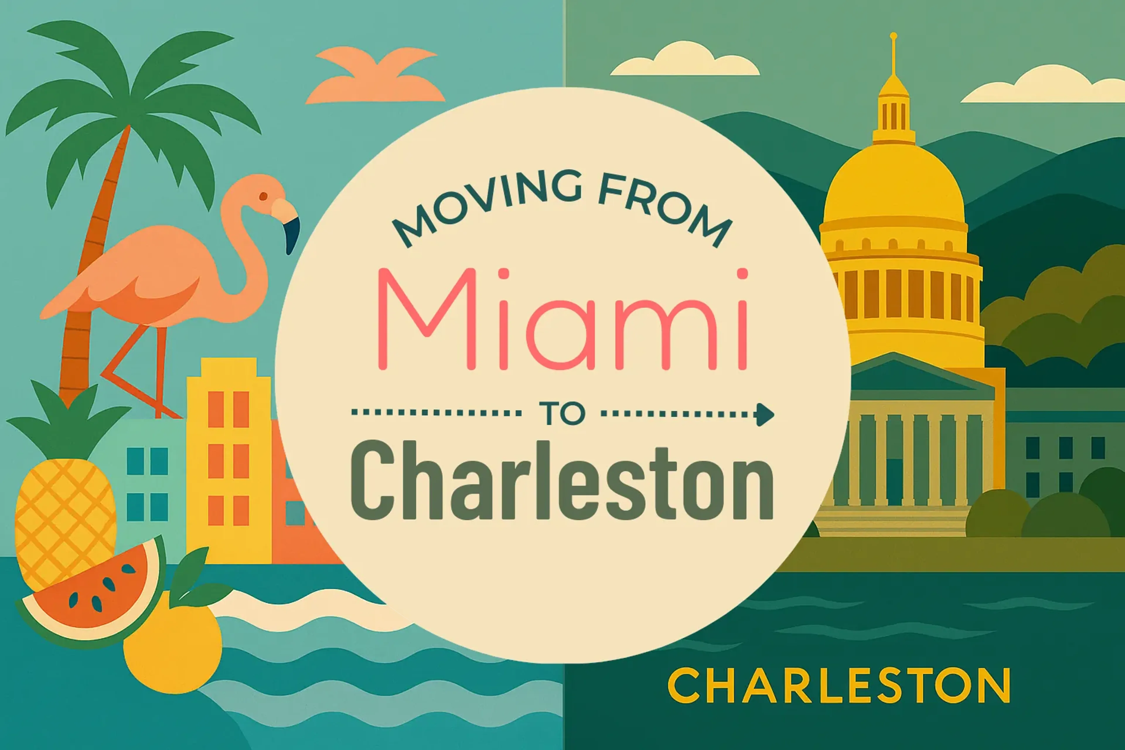 Side-by-side comparison of Miami to Charleston moving companies