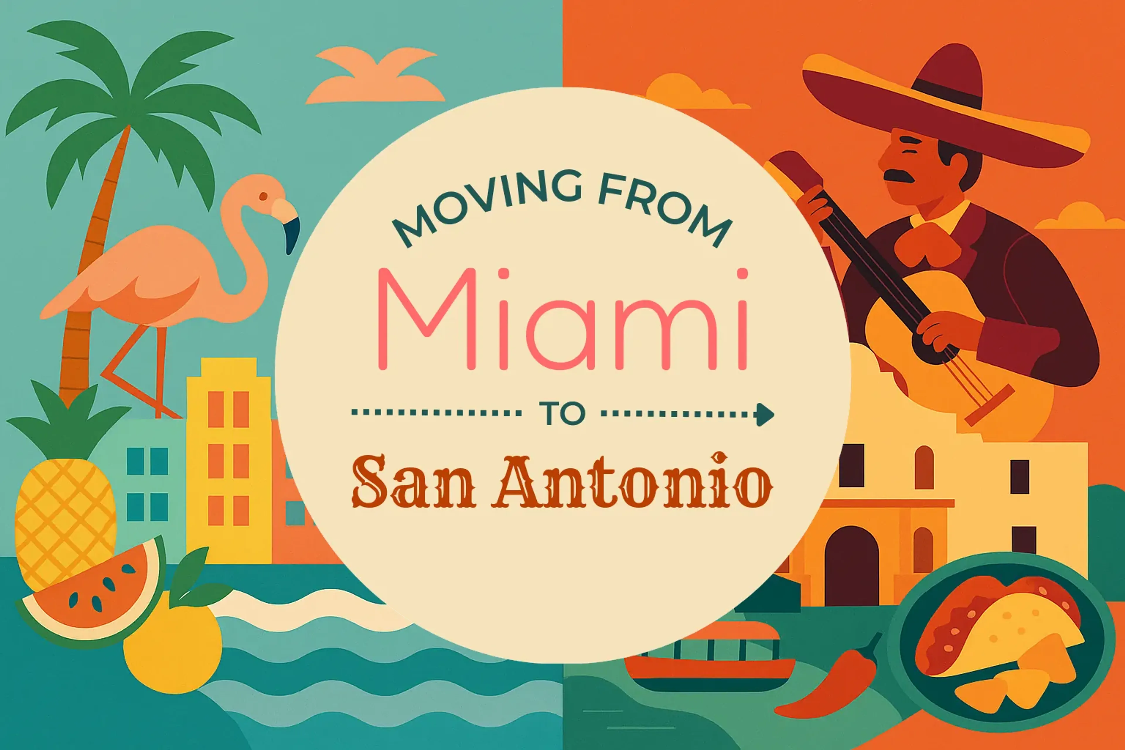 Side-by-side comparison of Miami to San Antonio moving companies