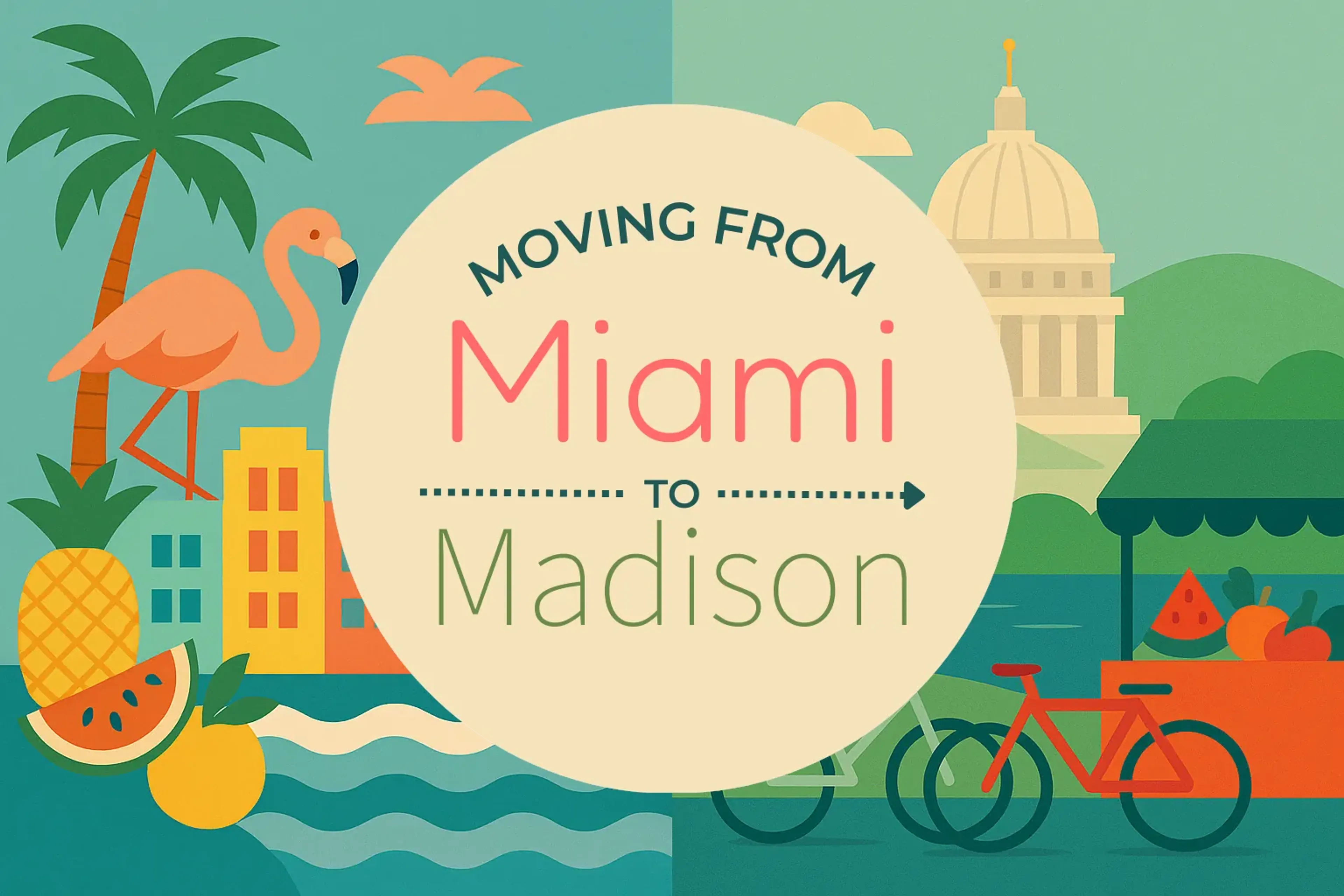 Side-by-side comparison of Miami to Madison moving companies