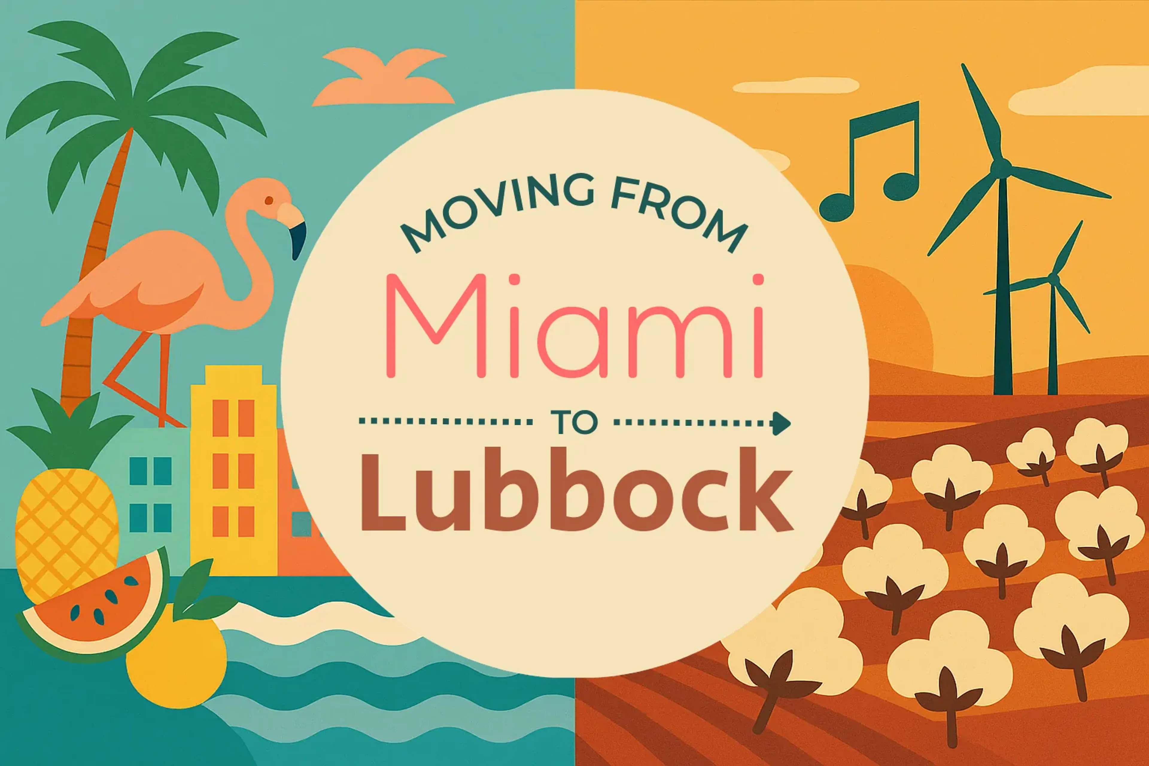 Side-by-side comparison of Miami to Lubbock moving companies