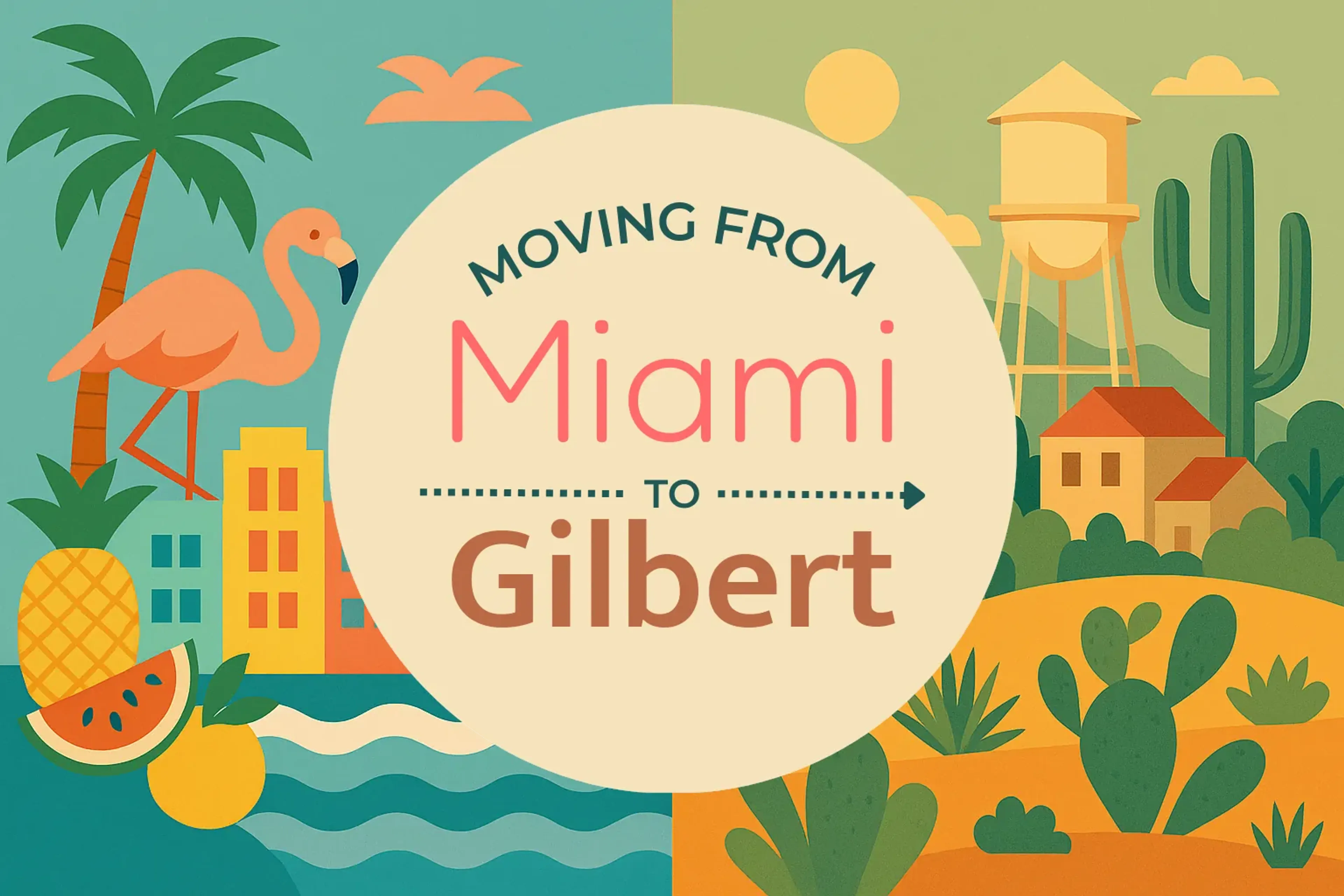 Side-by-side comparison of Miami to Gilbert moving companies