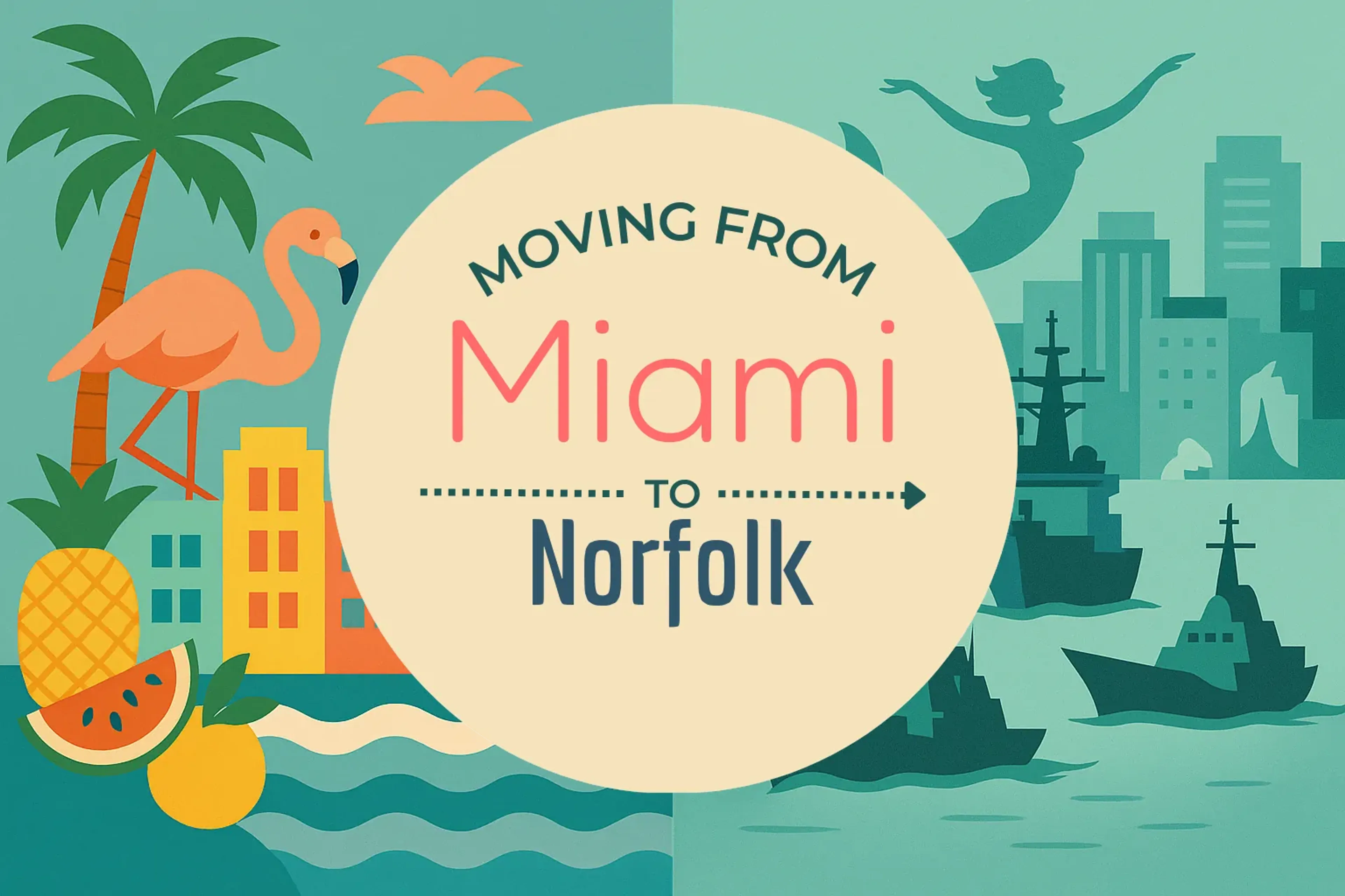 Side-by-side comparison of Miami to Norfolk moving companies