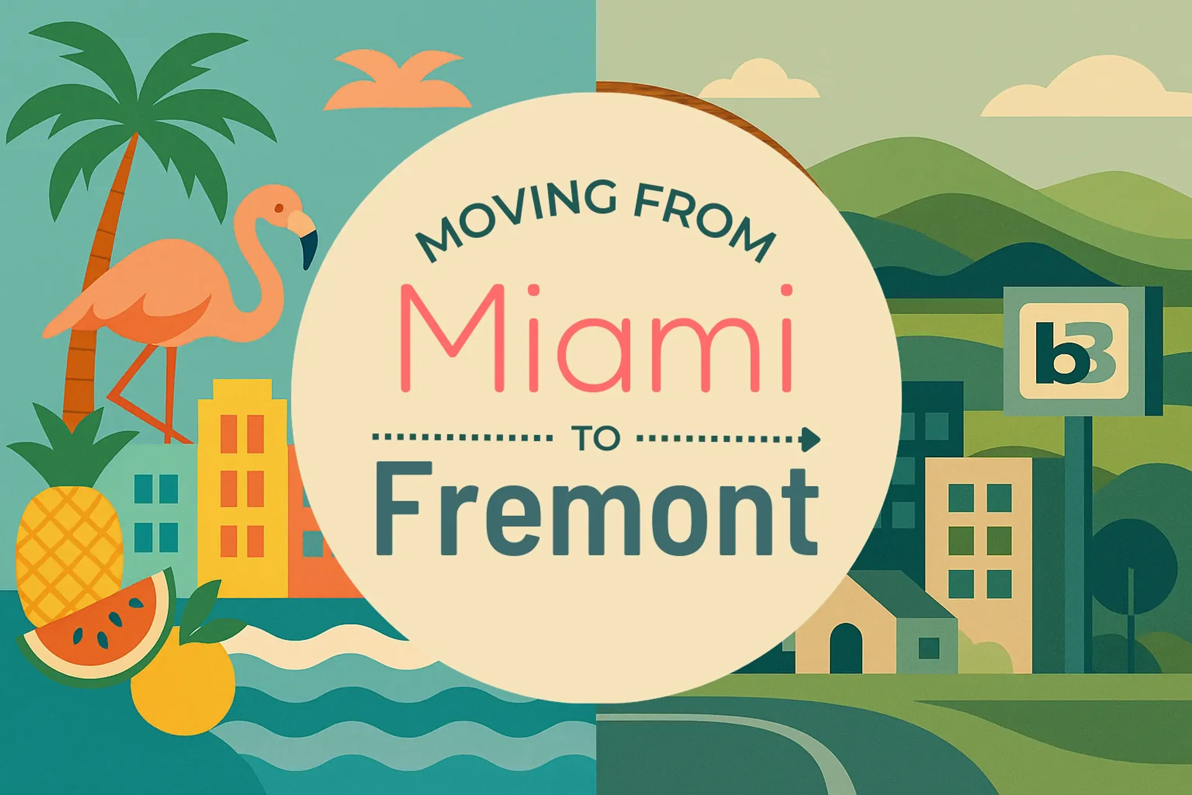 Side-by-side comparison of Miami to Fremont moving companies