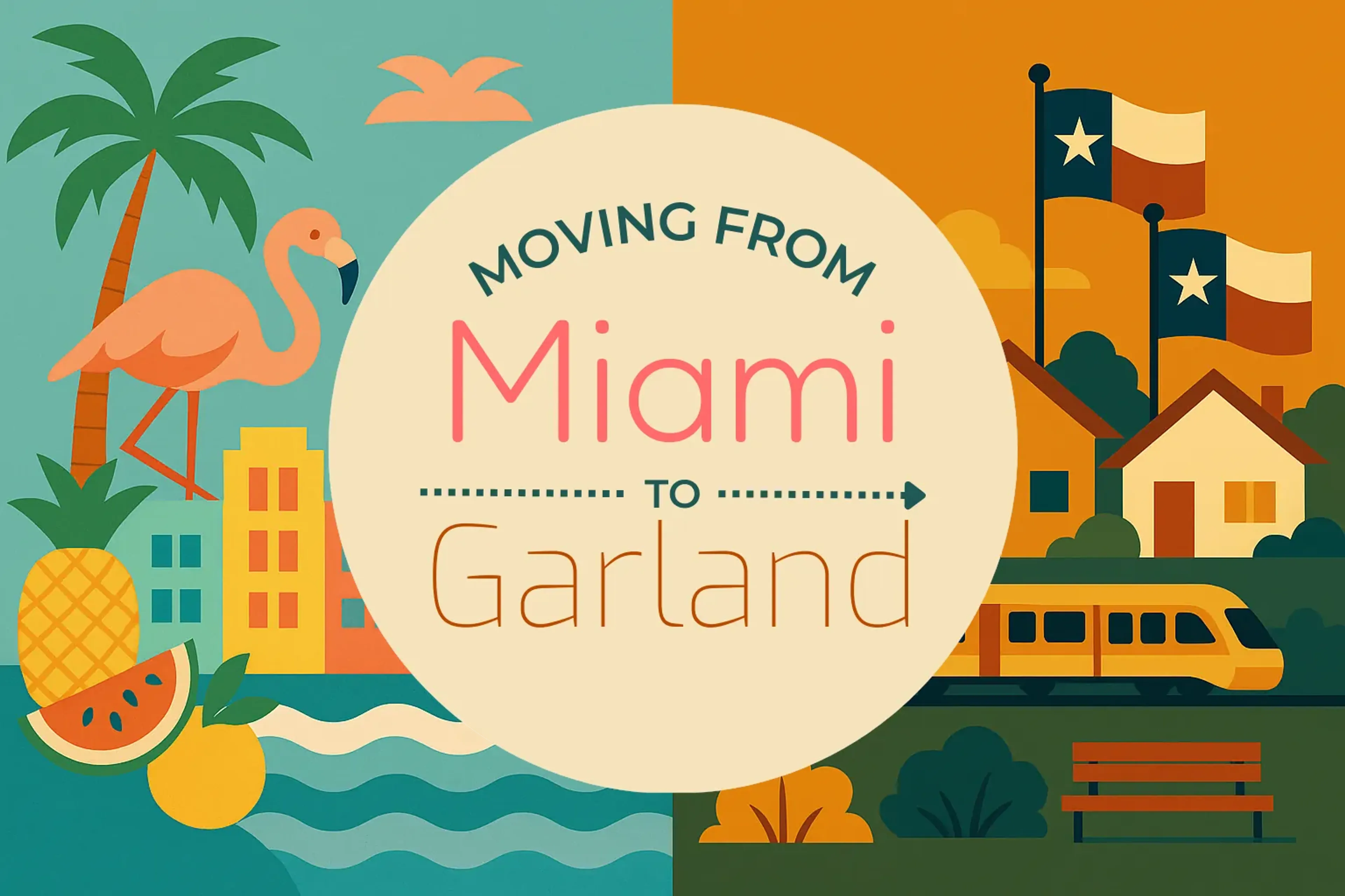 Side-by-side comparison of Miami to Garland moving companies