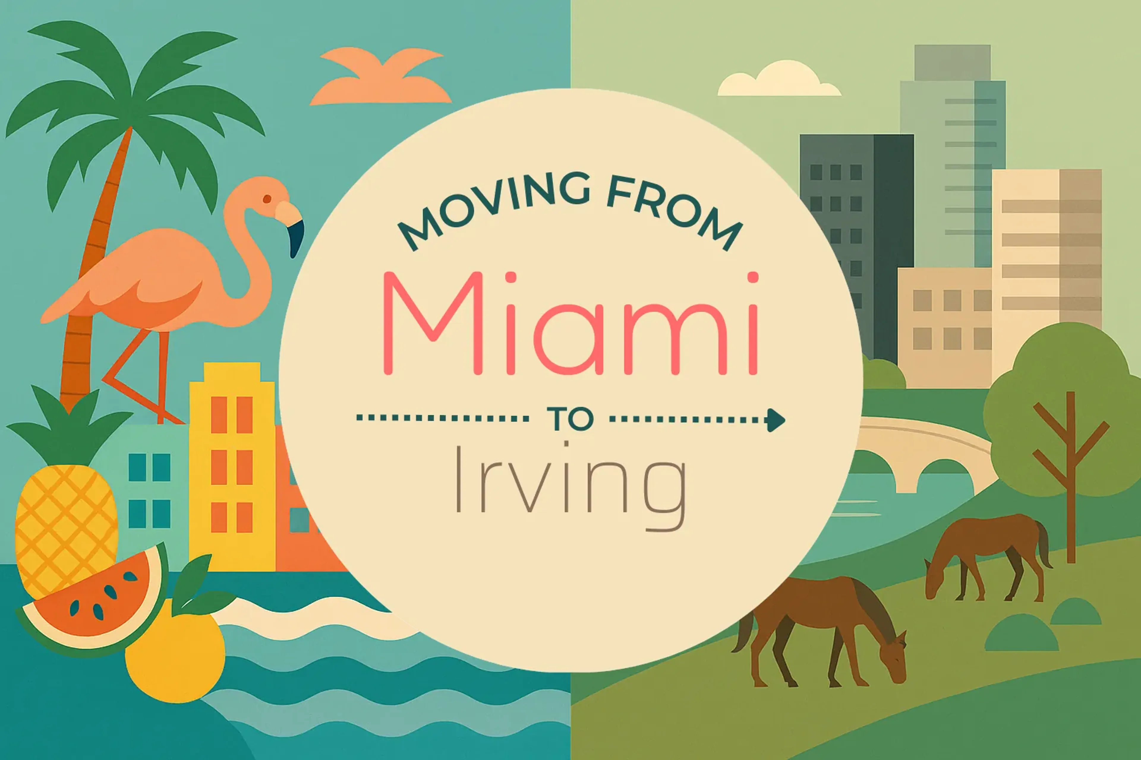 Side-by-side comparison of Miami to Irving moving companies