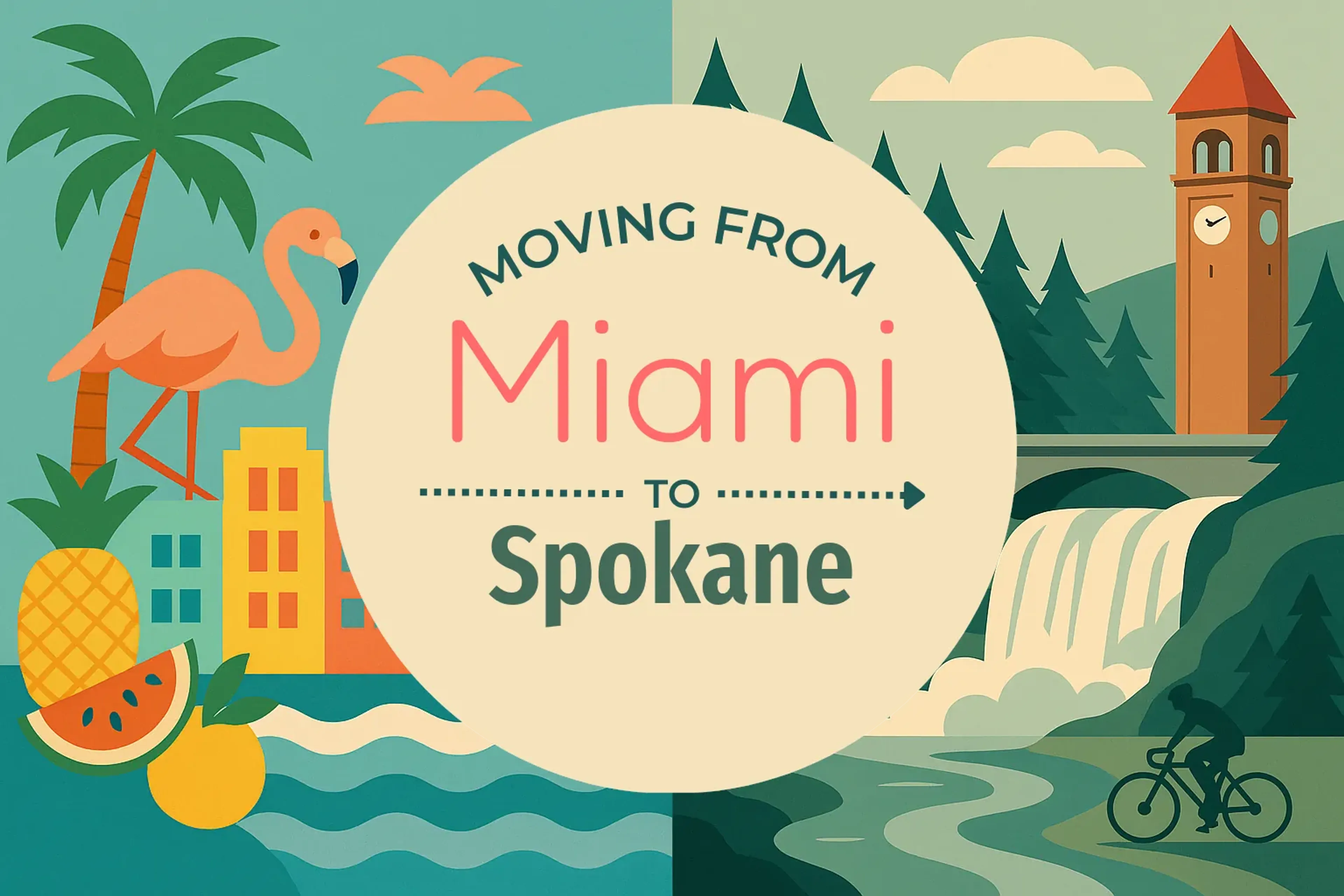 Side-by-side comparison of Miami to Spokane moving companies