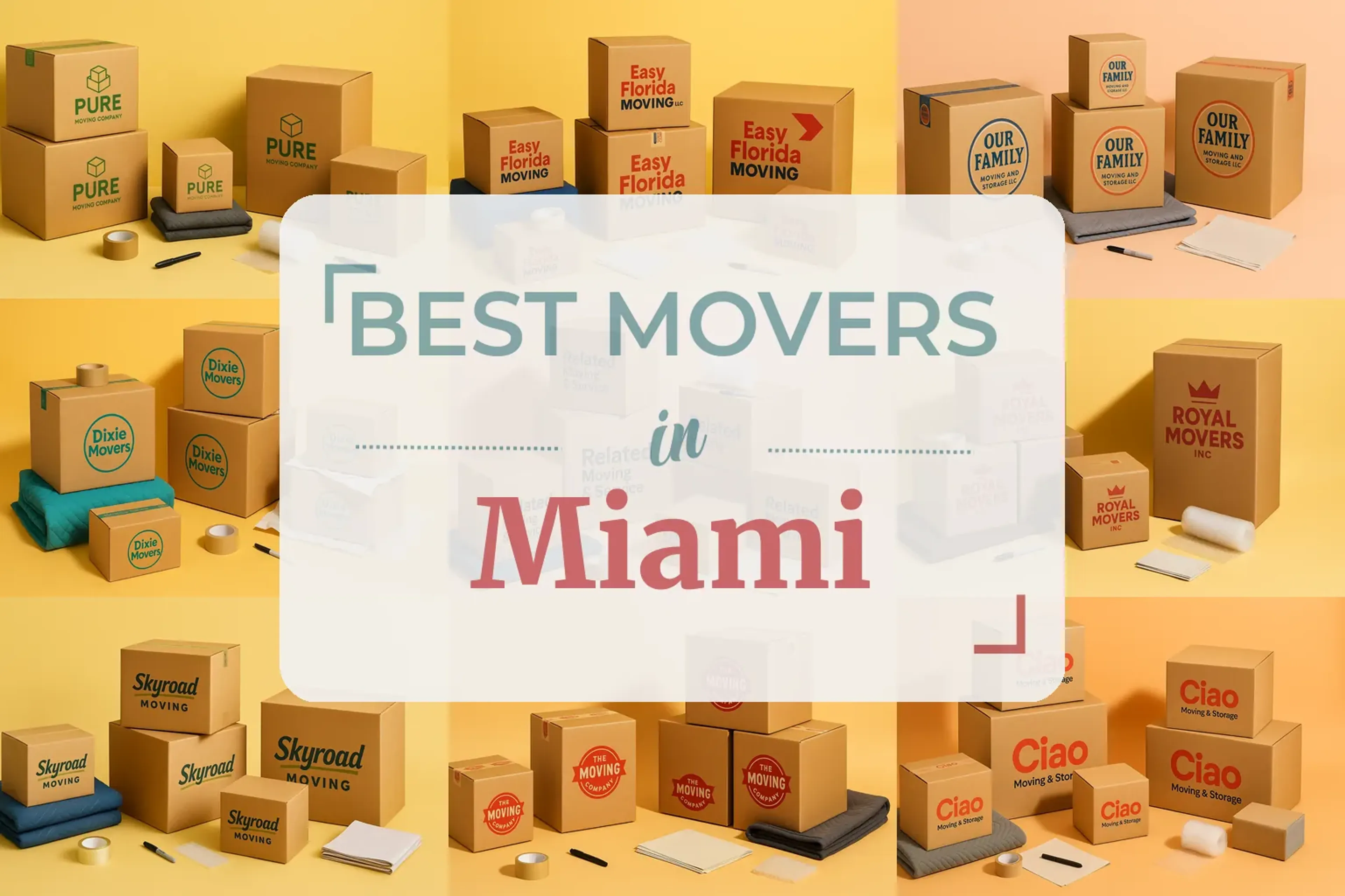 Side-by-side comparison of Miami moving companies