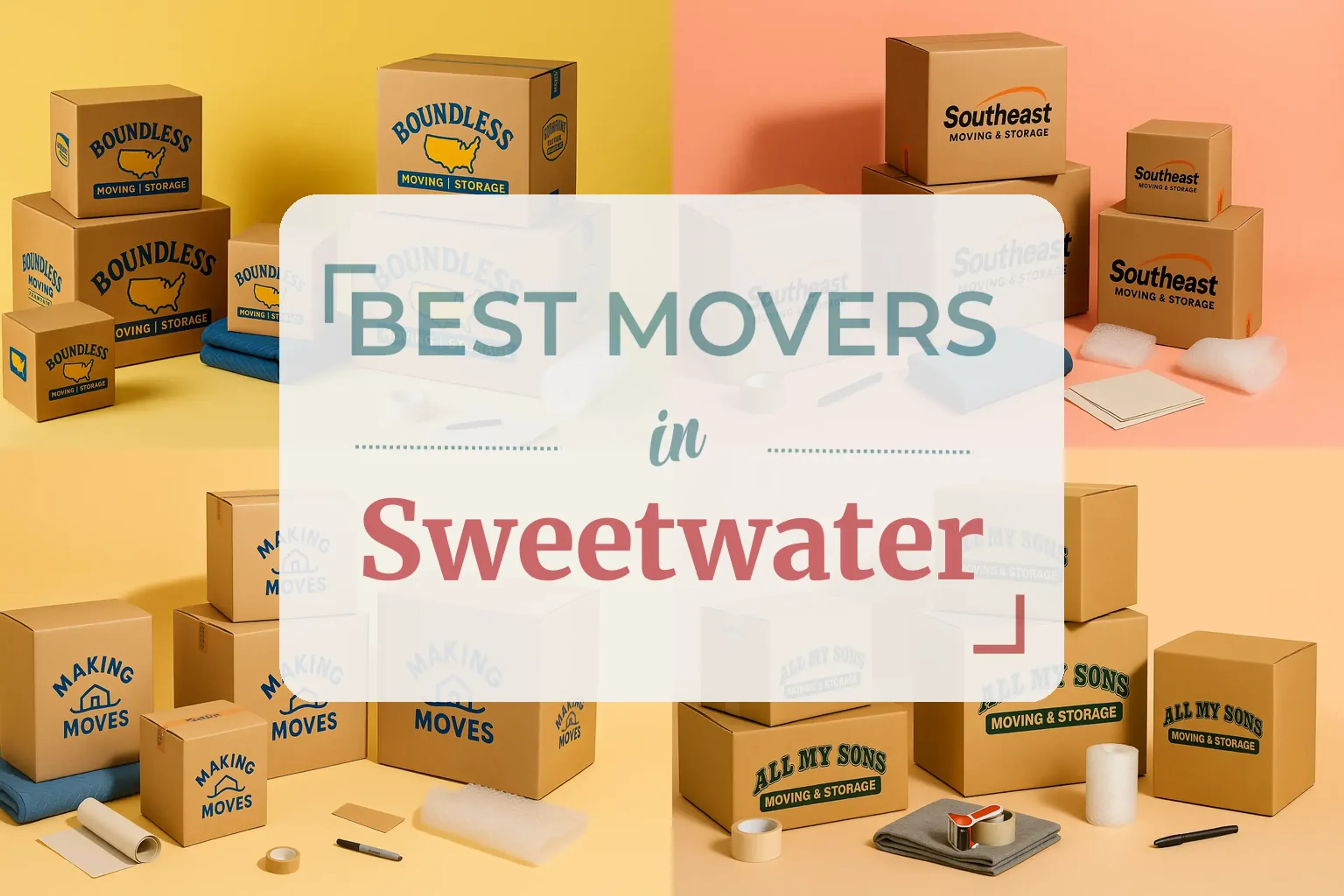 Side-by-side comparison of Sweetwater moving companies