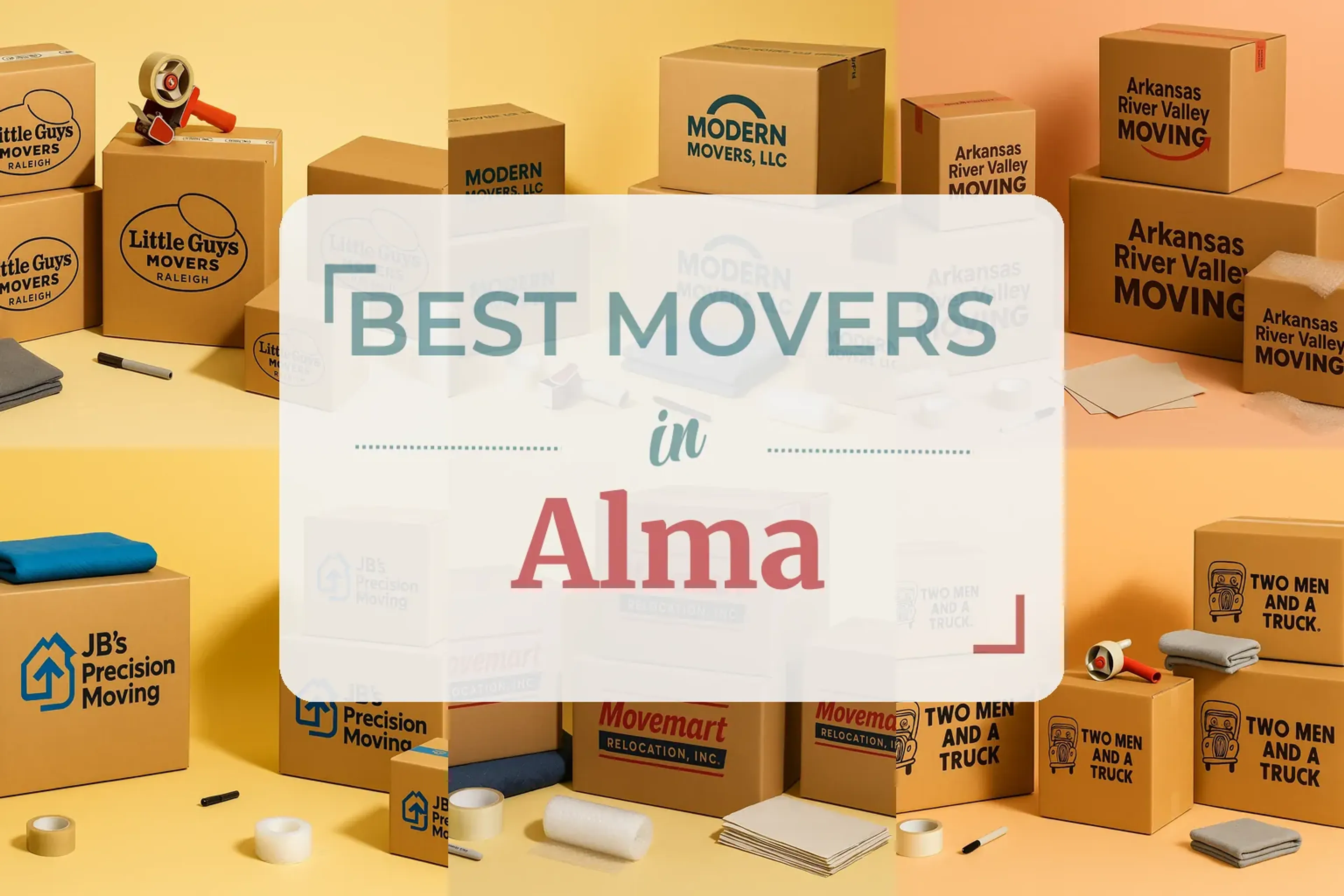 Side-by-side comparison of Alma moving companies