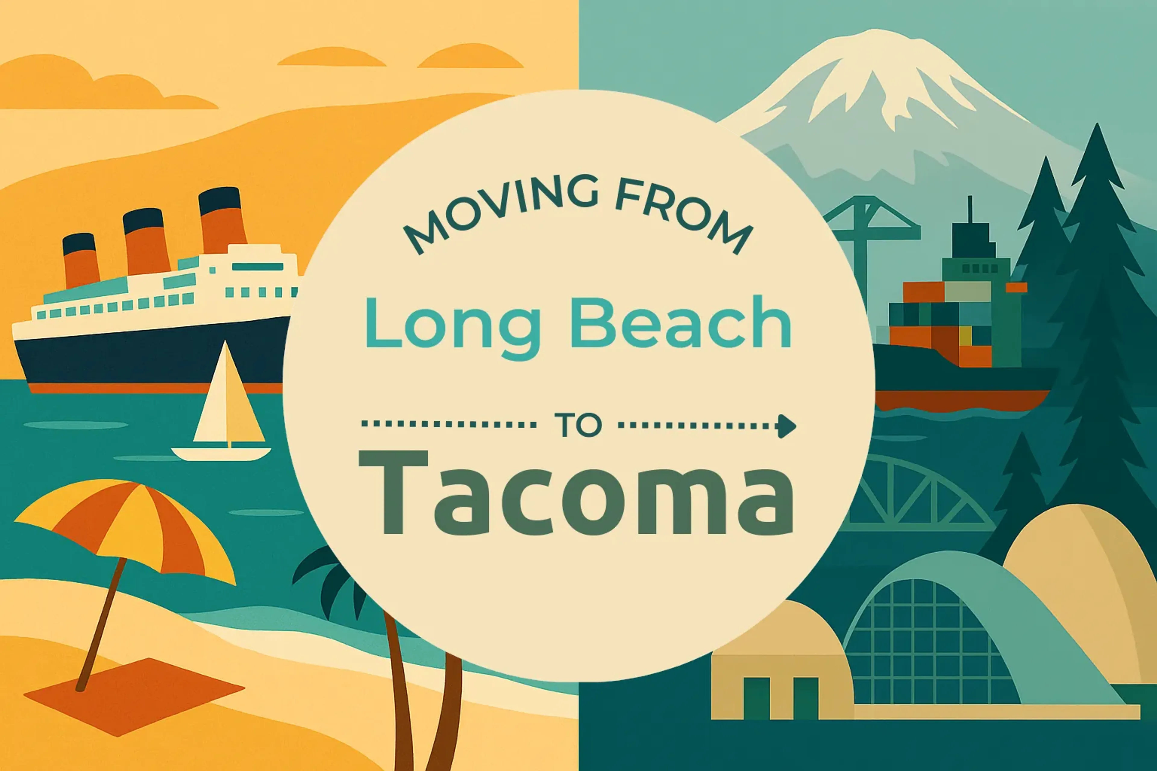 Side-by-side comparison of Long Beach to Tacoma moving companies