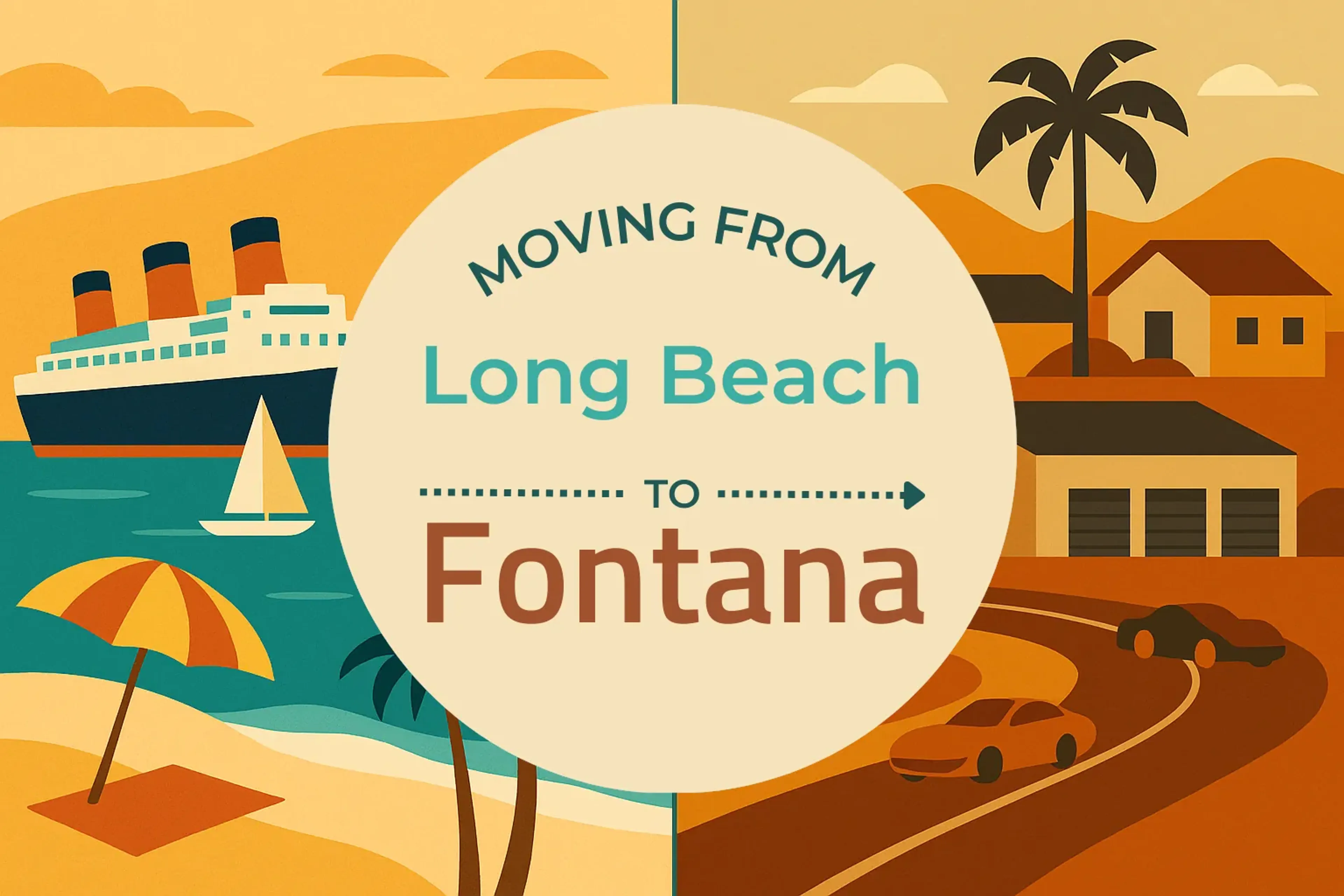 Side-by-side comparison of Long Beach to Fontana moving companies