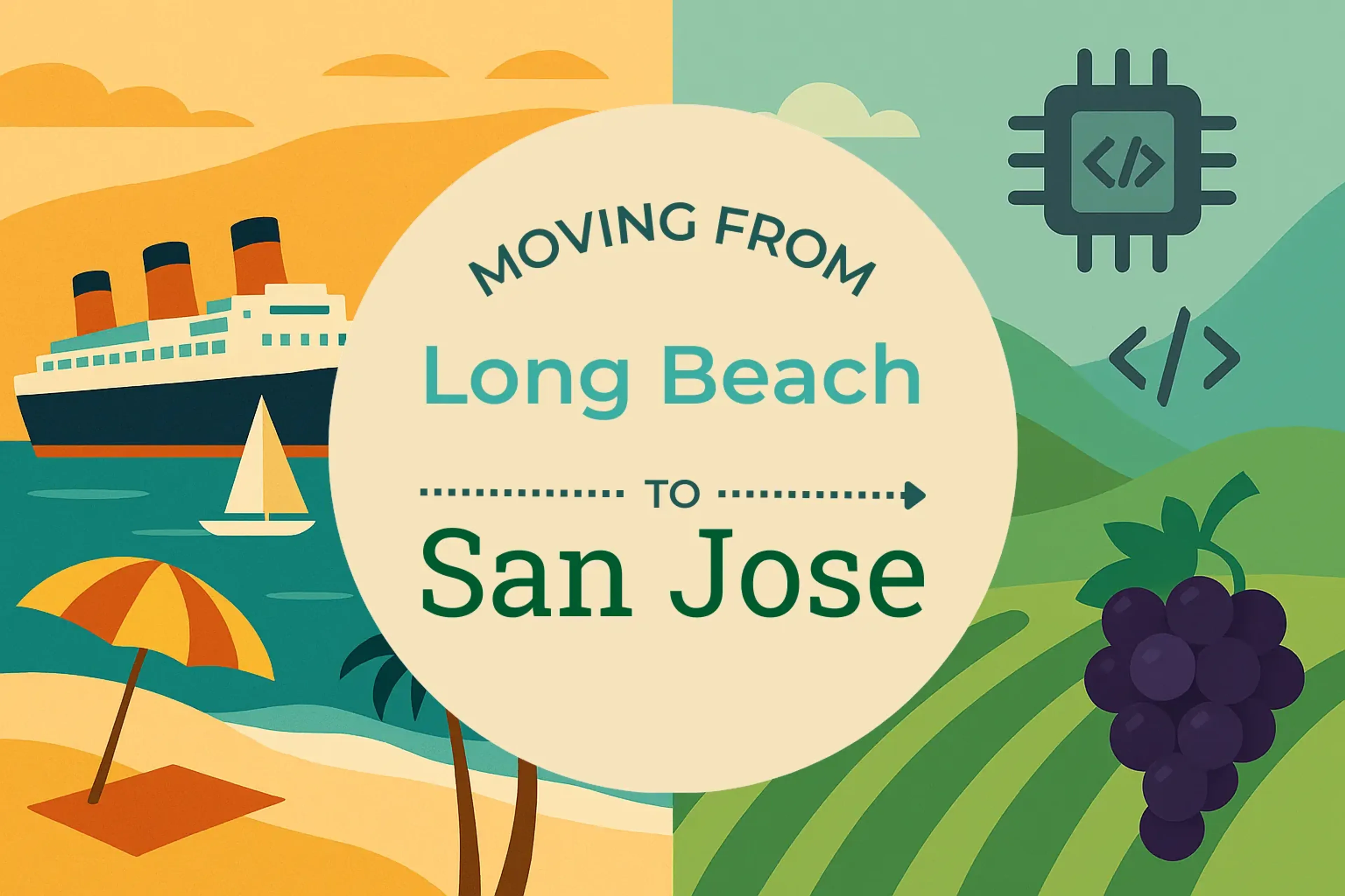 Side-by-side comparison of Long Beach to San Jose moving companies