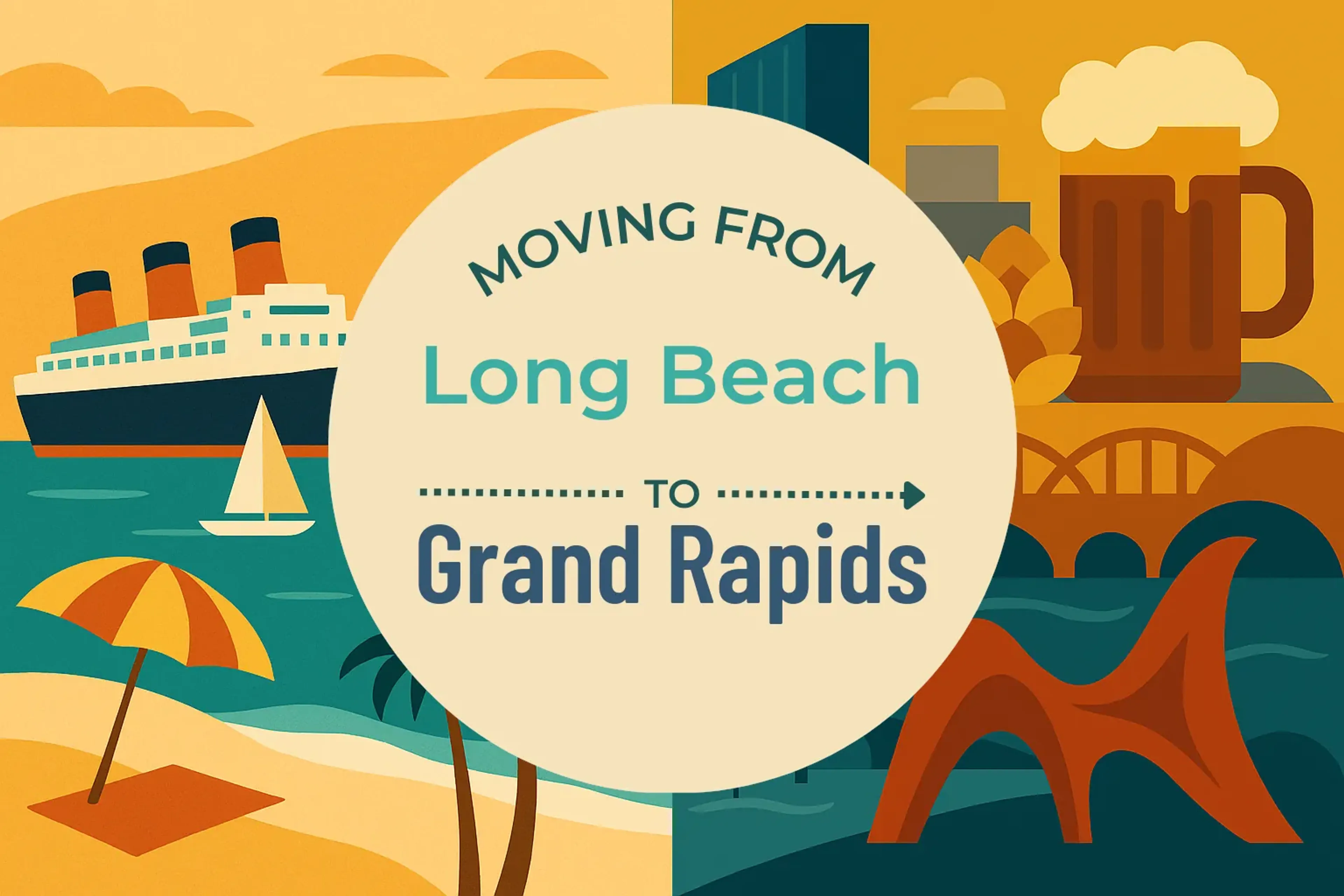 Side-by-side comparison of Long Beach to Grand Rapids moving companies