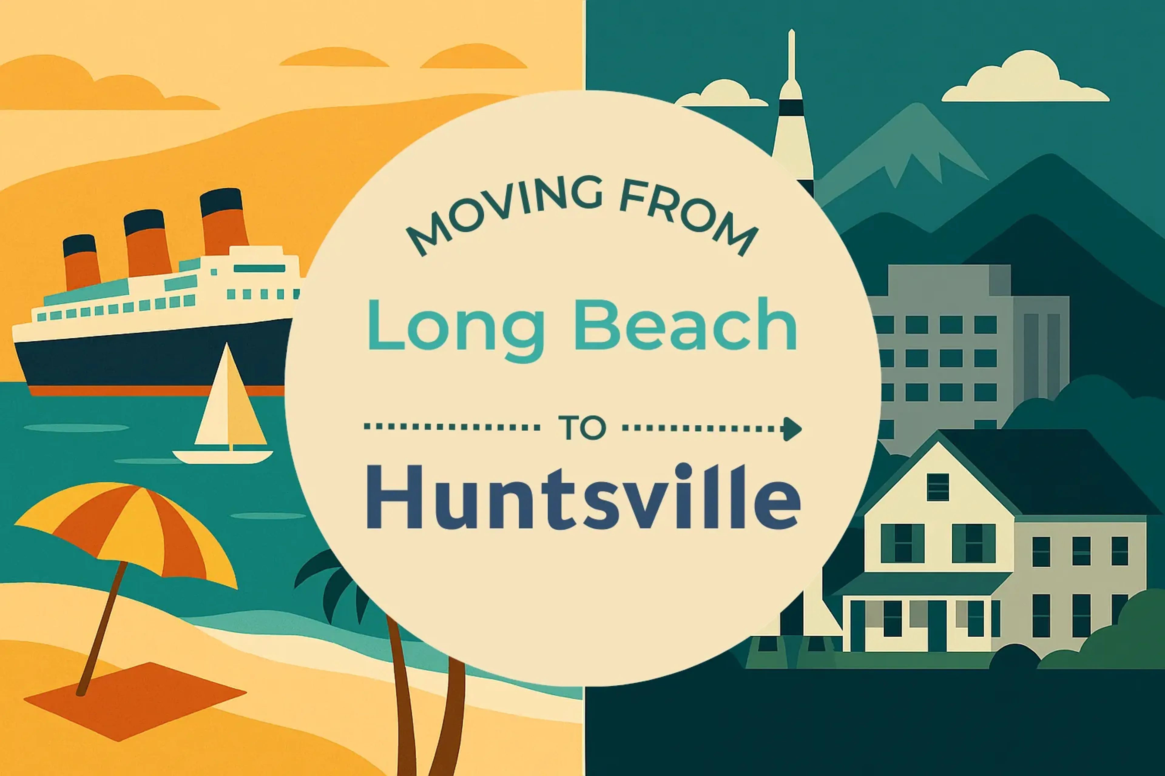 Side-by-side comparison of Long Beach to Huntsville moving companies