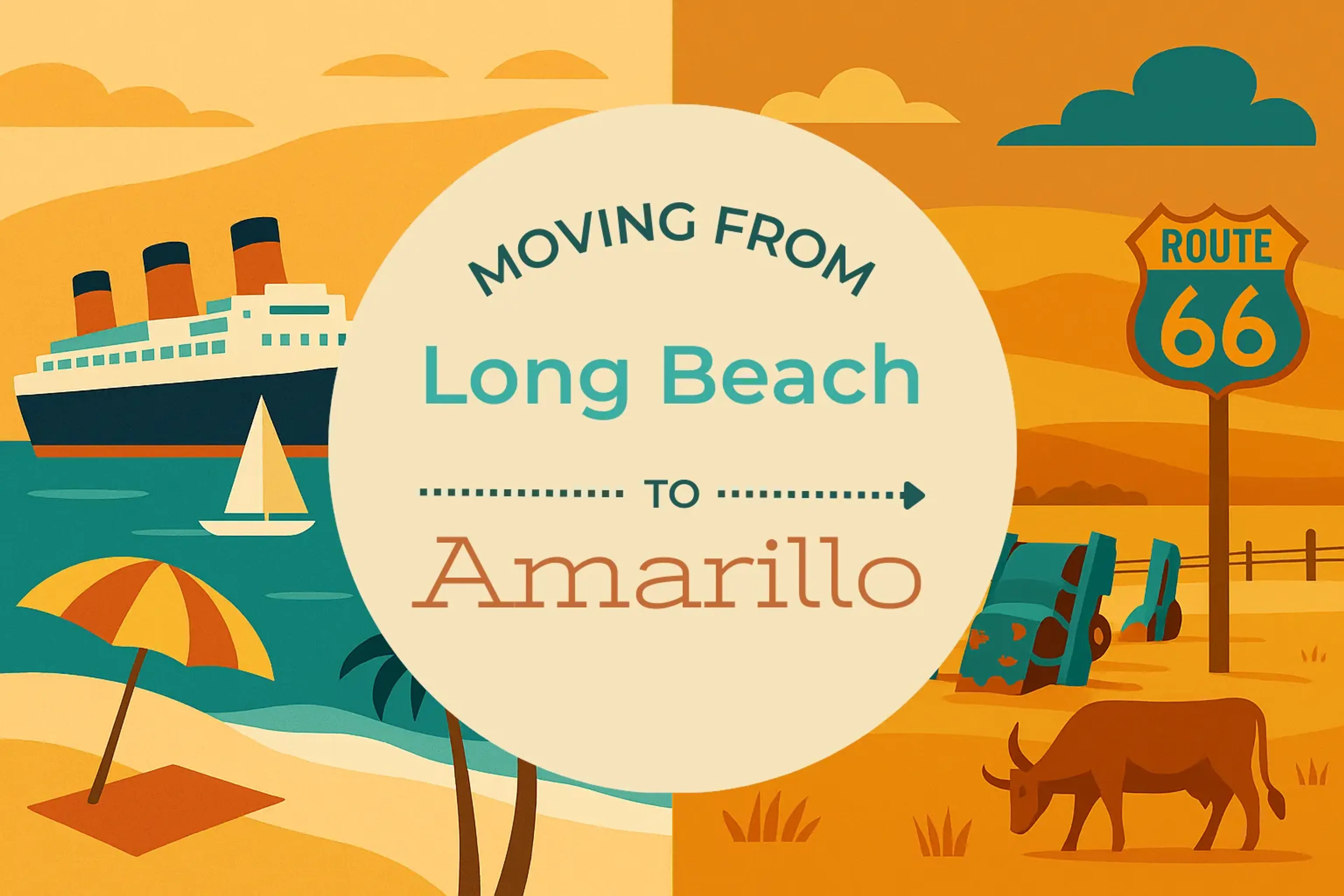 Side-by-side comparison of Long Beach to Amarillo moving companies