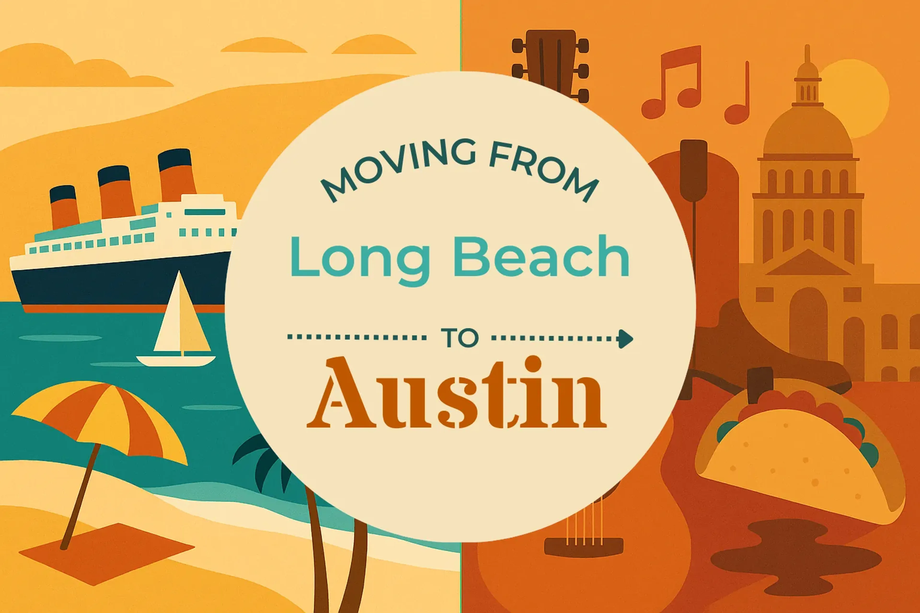 Side-by-side comparison of Long Beach to Austin moving companies