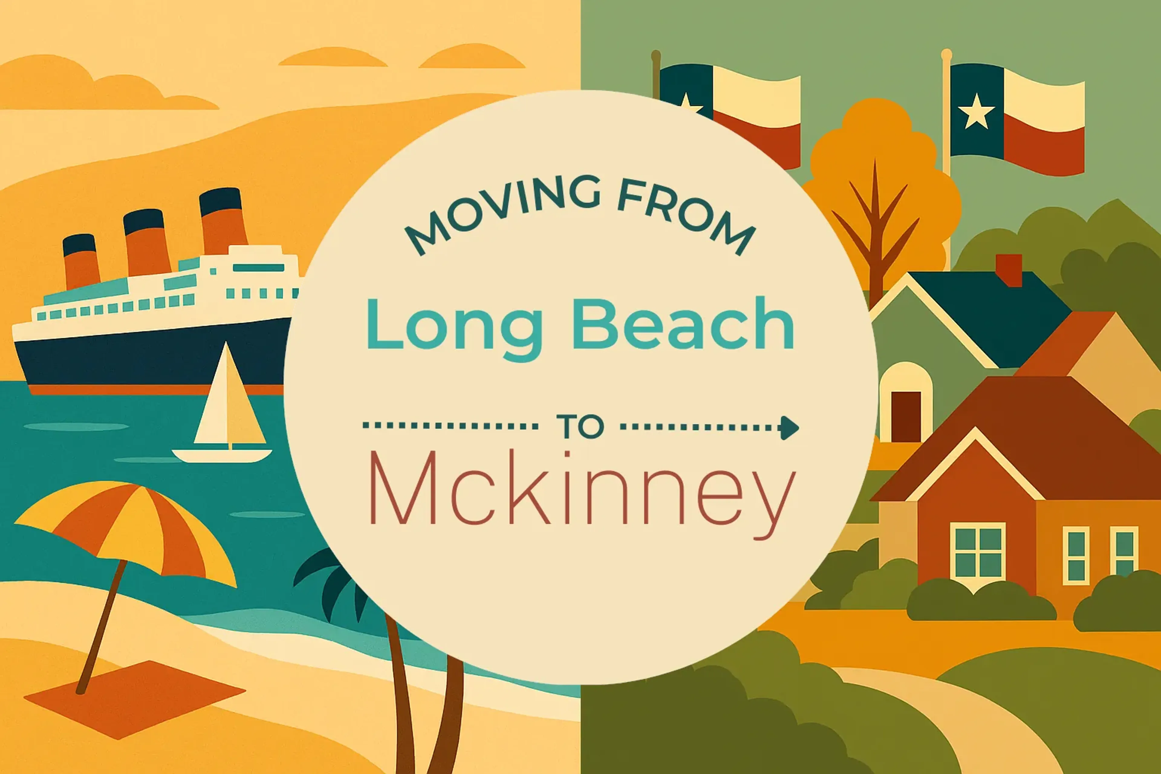 Side-by-side comparison of Long Beach to Mckinney moving companies